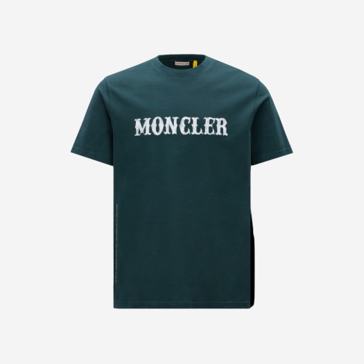 몽클레르 x 프라그먼트 로고 티셔츠 다크 그린 - 22FW
