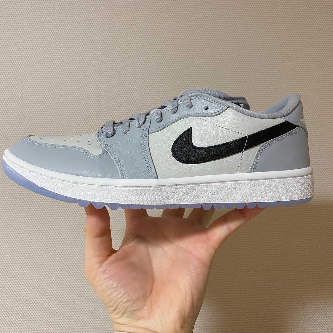 Jordan 1 Low Golf Wolf Grey 착용 스타일 - 1