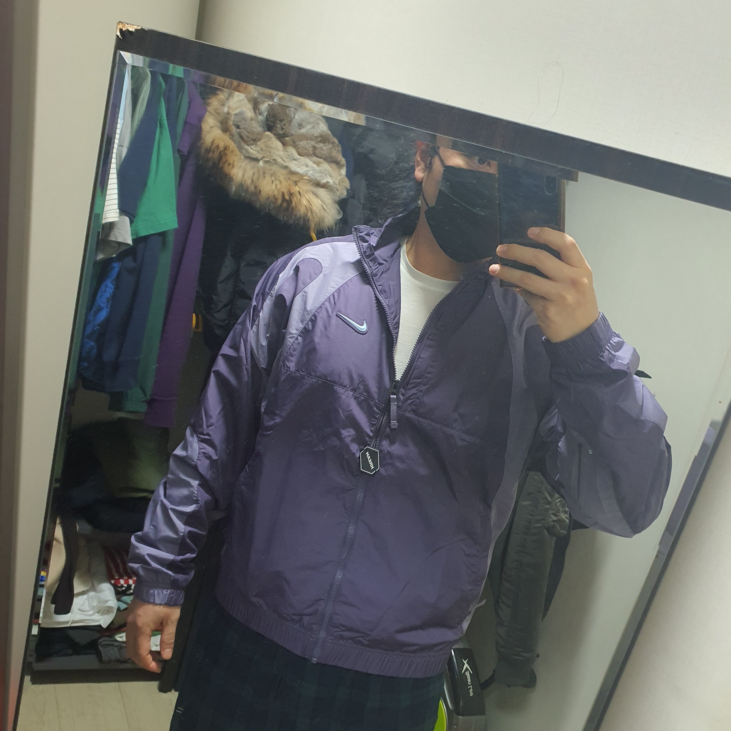 Nike x Drake Nocta NRG Nylon Track Jacket Dark Raisin - Asia 착용 스타일