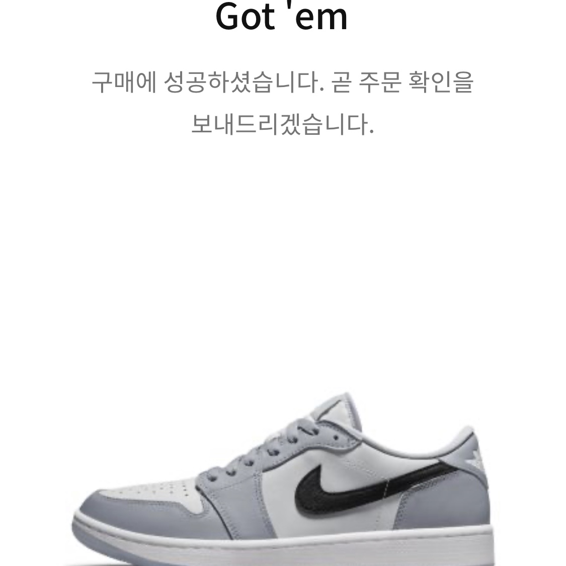 Jordan 1 Low Golf Wolf Grey 착용 스타일 - 1