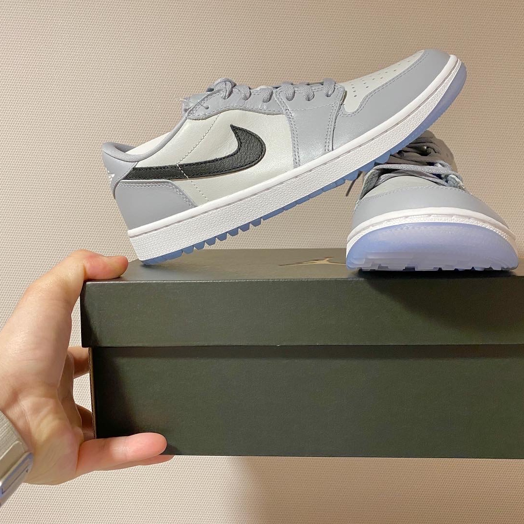 Jordan 1 Low Golf Wolf Grey 착용 스타일 - 2