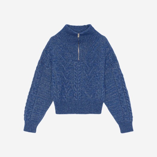 (W) 가니 청키 케이블 스웨터 노티컬 블루