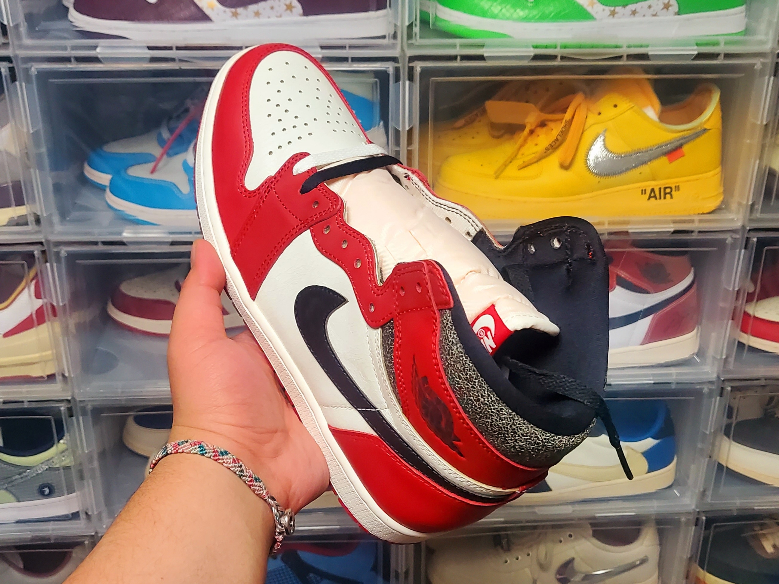 Jordan 1 x Trophy Room Retro High OG SP Chicago, (GS) Jordan 1 Retro High OG Chicago 2015 착용 스타일 - 2