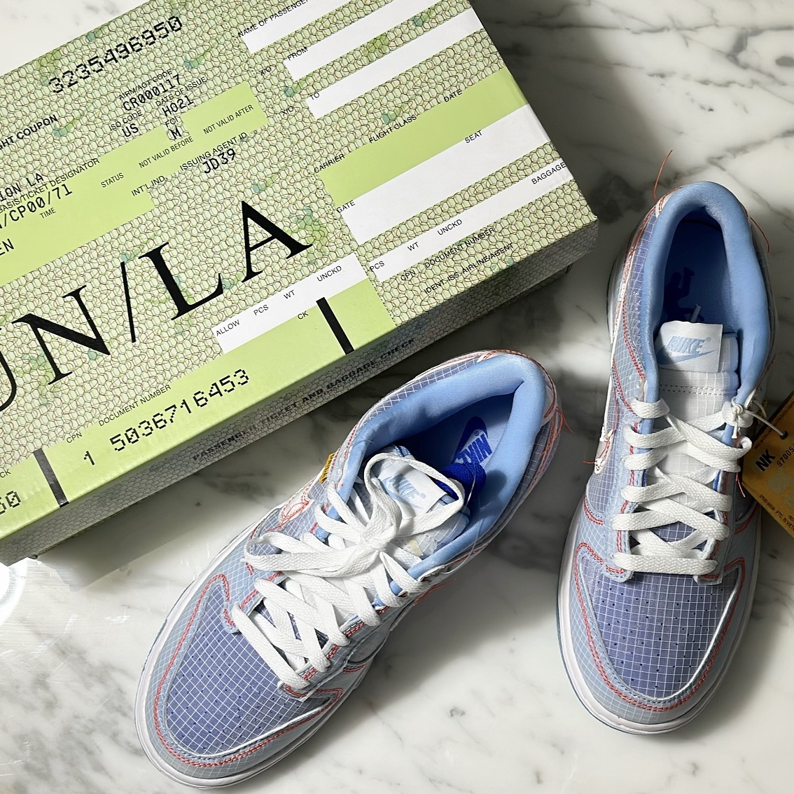 Nike x Union Dunk Low Passport Pack Argon 착용 스타일 - 2