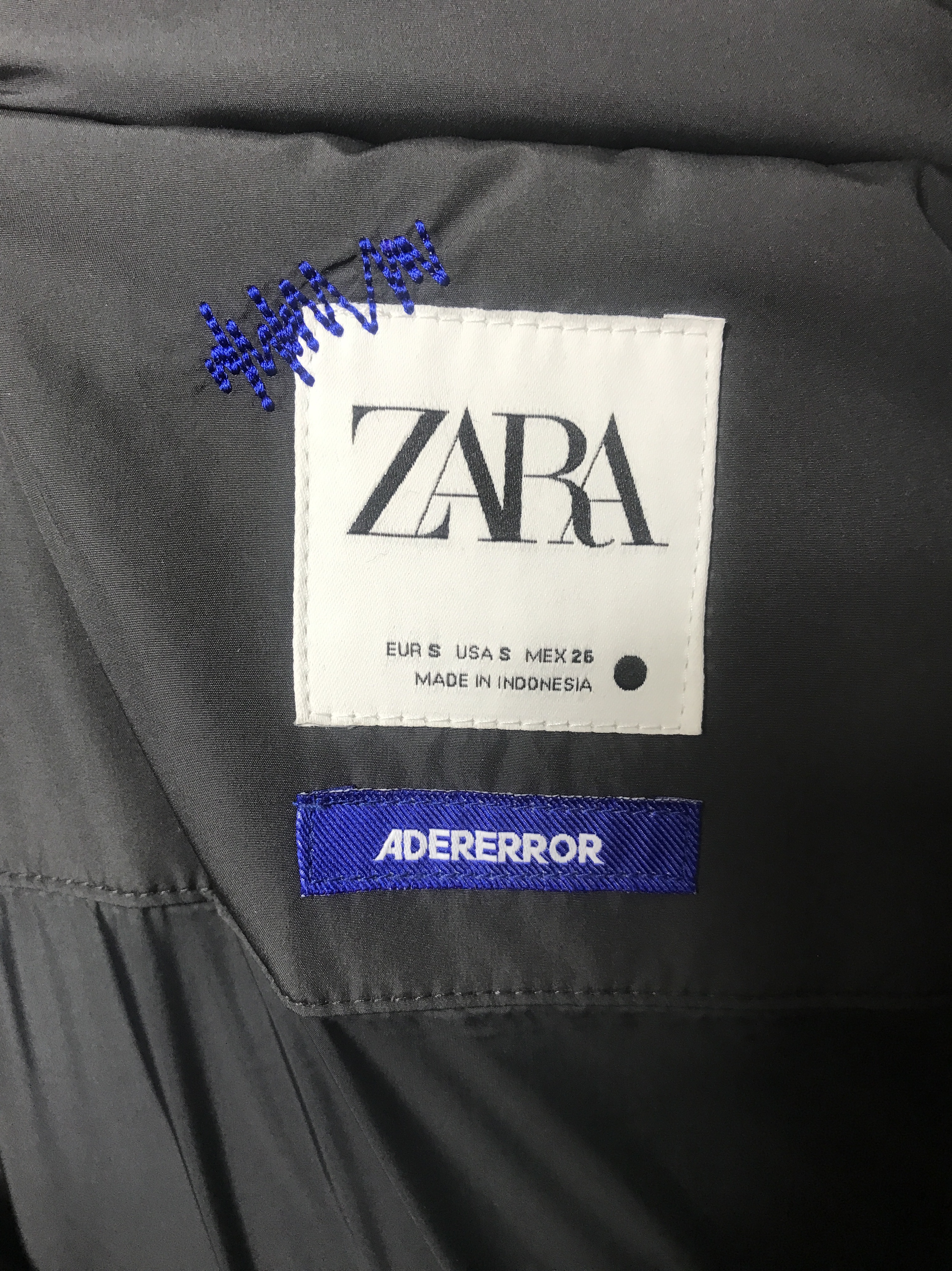 Zara x Ader Error Oversize Puffer Jacket Grey 착용 스타일 - 1