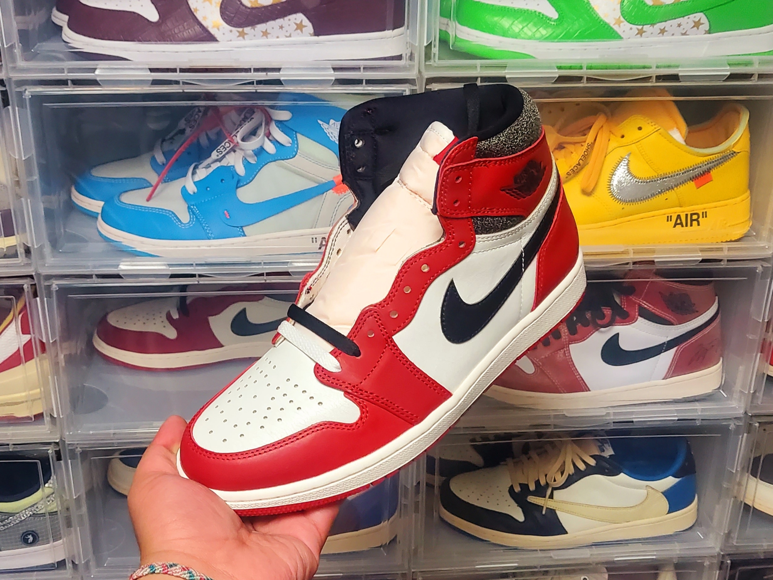 Jordan 1 x Trophy Room Retro High OG SP Chicago, (GS) Jordan 1 Retro High OG Chicago 2015 착용 스타일 - 3