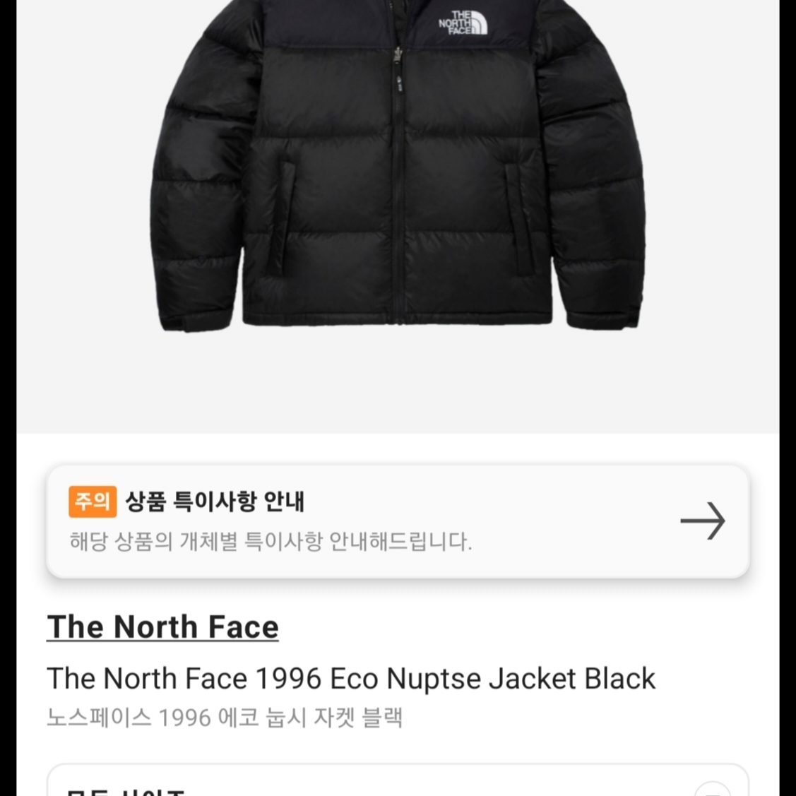 The North Face 1996 Eco Nuptse Jacket Black 착용 스타일