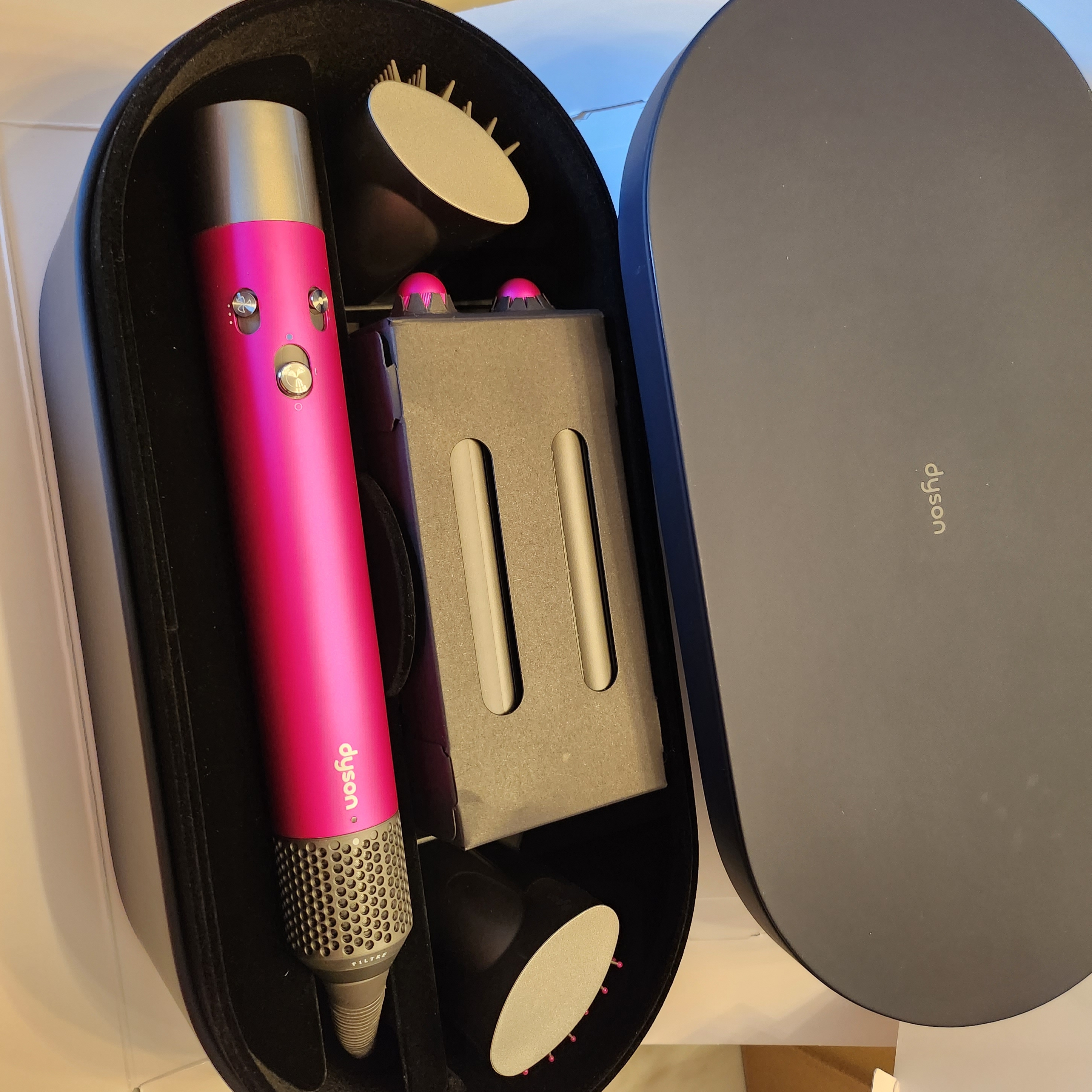 Dyson Airwrap Multi Styler Complete Long Fuchsia Nickel (Korean Ver.) 착용 스타일