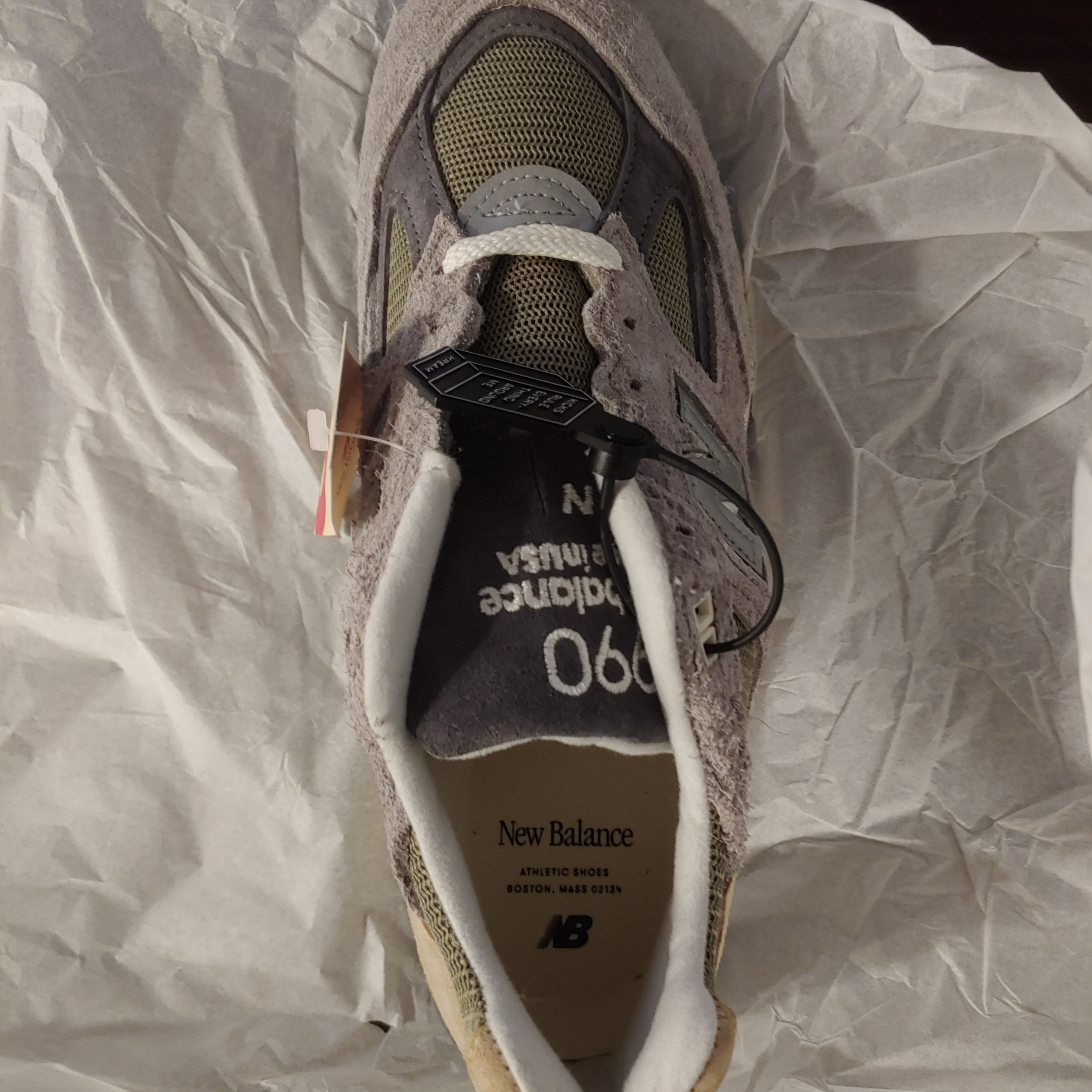 New Balance 990v2 Made in USA Marblehead Incense 착용 스타일 - 1