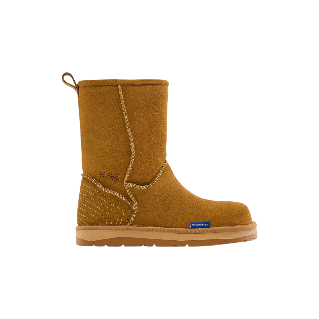 자라 x 아더에러 스플릿 스웨이드 플랫 앵클 부츠 샌드 브라운(Zara x Ader Error Split Suede Flat Ankle Boots Sand Brown)