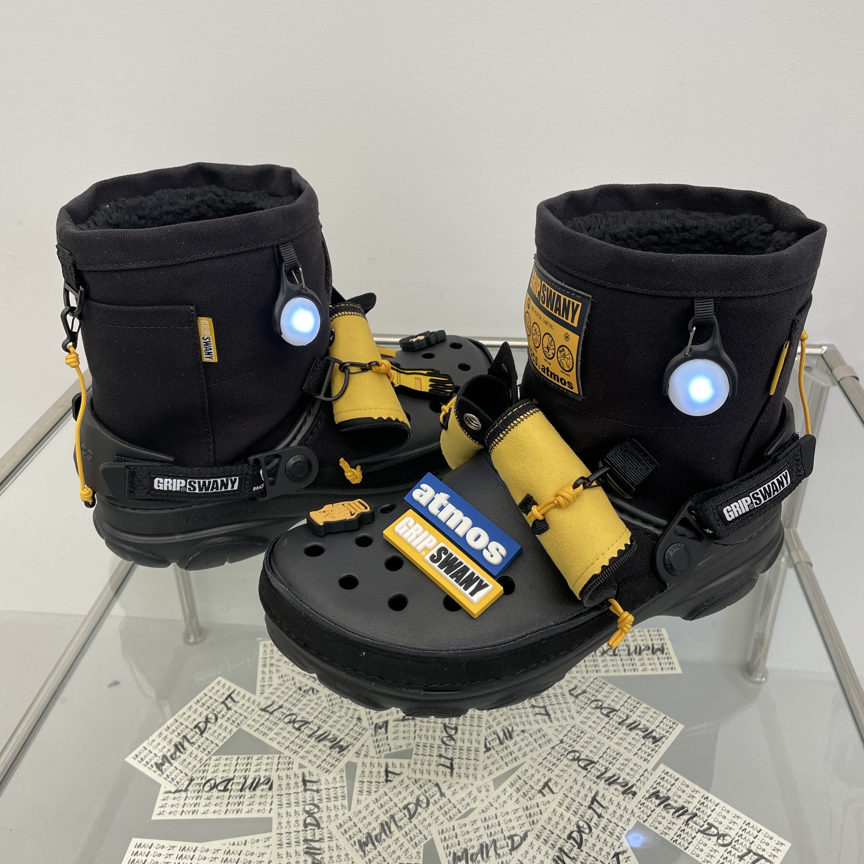 Crocs x Grip Swany x Atmos Classic All Terrain Clog Black 착용 스타일