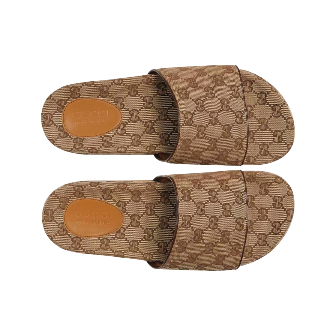 구찌 GG 캔버스 슬라이드 샌들 베이지 에보니(Gucci GG Canvas Slide Sandal Beige Ebony) - 3