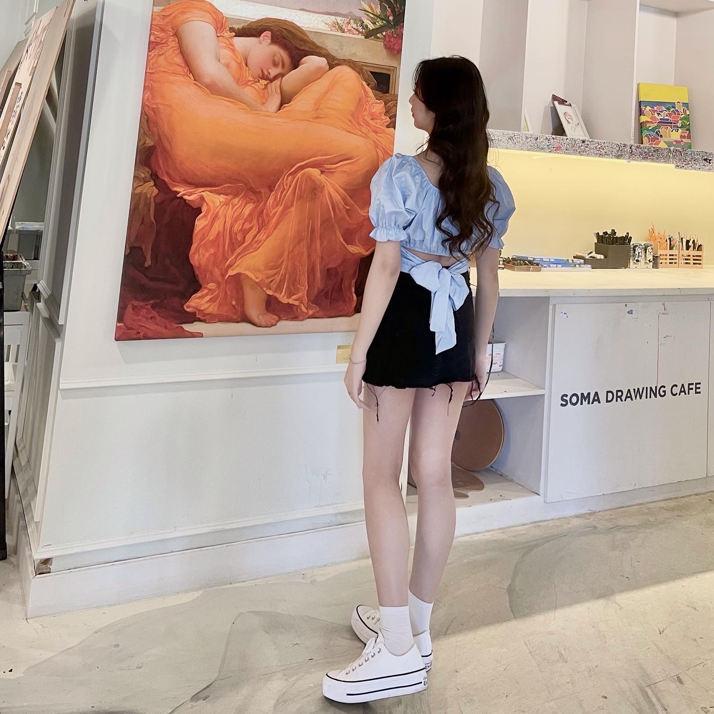 (W) Converse Chuck Taylor All Star Lift Ox White Black 착용 스타일 - 1