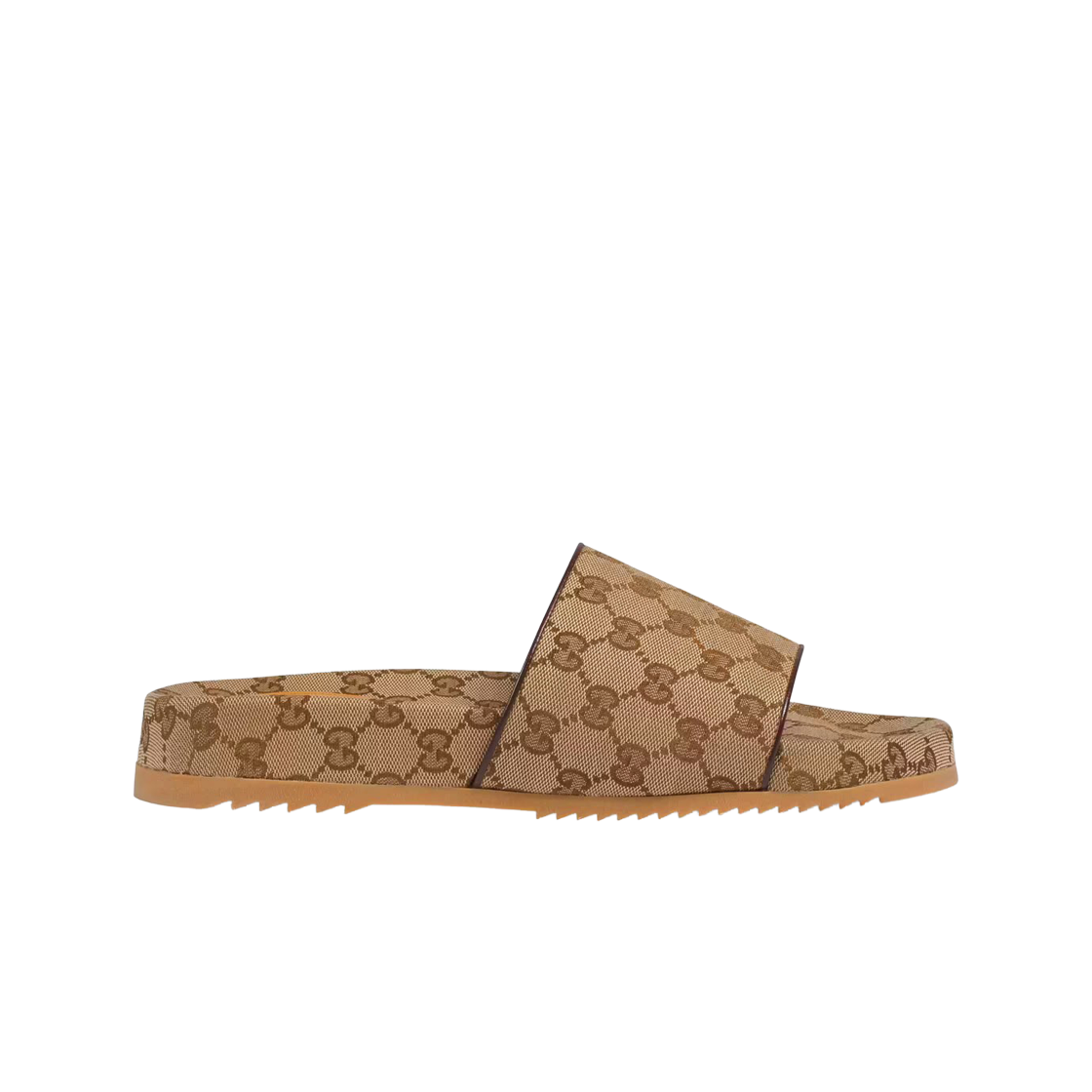 구찌 GG 캔버스 슬라이드 샌들 베이지 에보니(Gucci GG Canvas Slide Sandal Beige Ebony) - 1