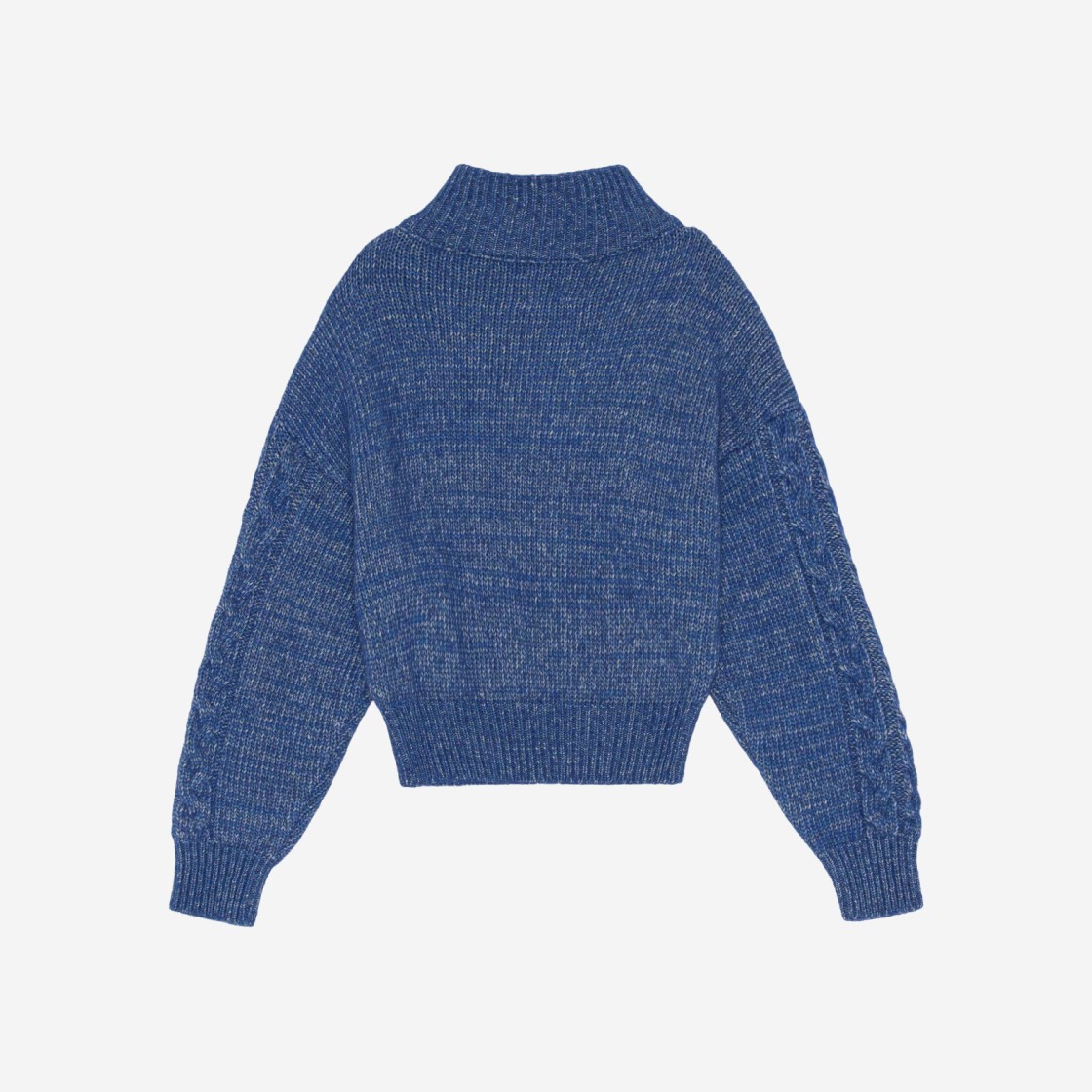 (W) Ganni Chunky Cable Sweater Nautical Blue 상세 이미지 2