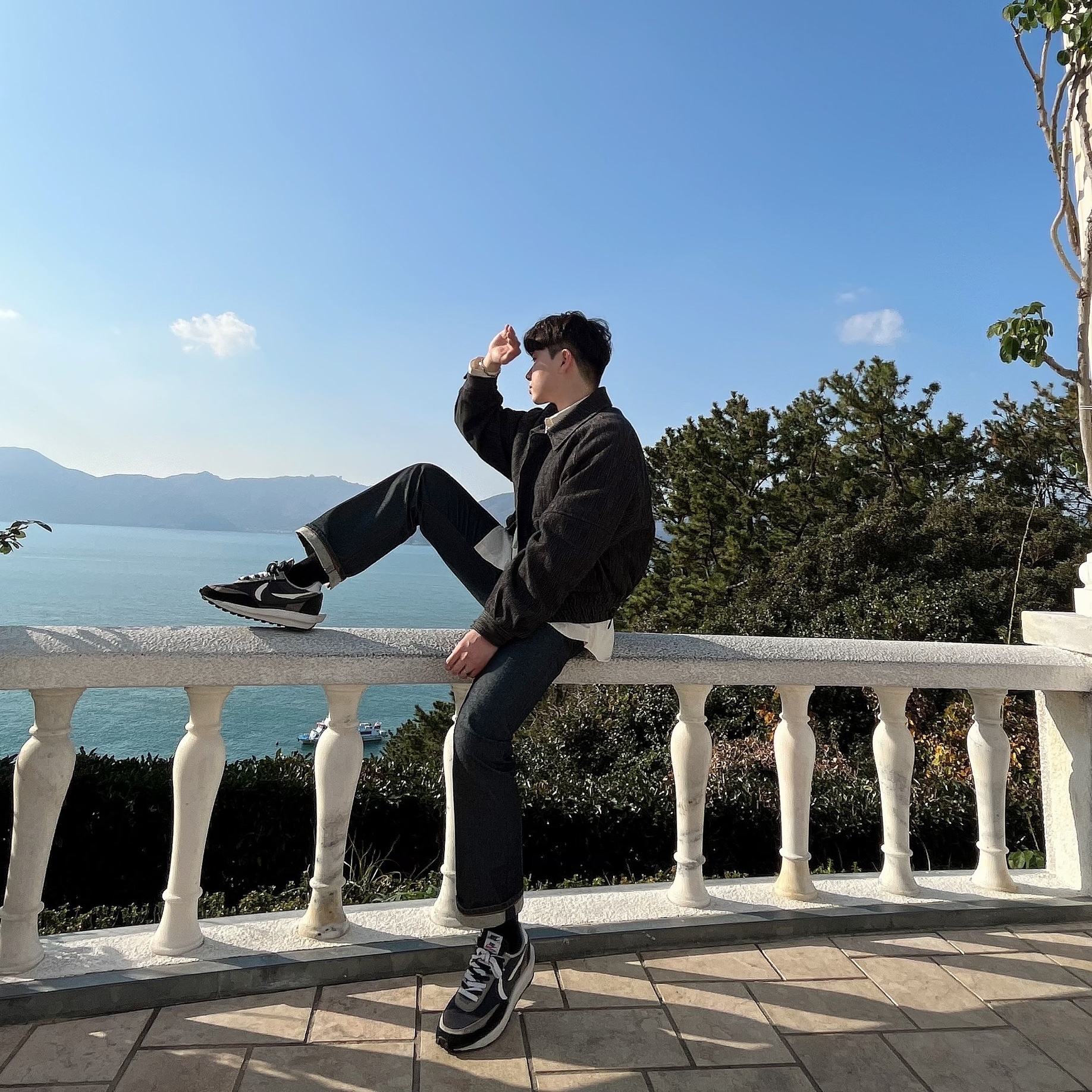 Nike x Sacai LDWaffle Black 착용 스타일