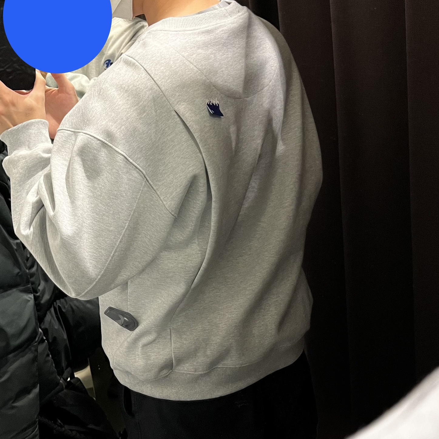 Zara x Ader Error Oversize Sweatshirt Grey 착용 스타일 - 2