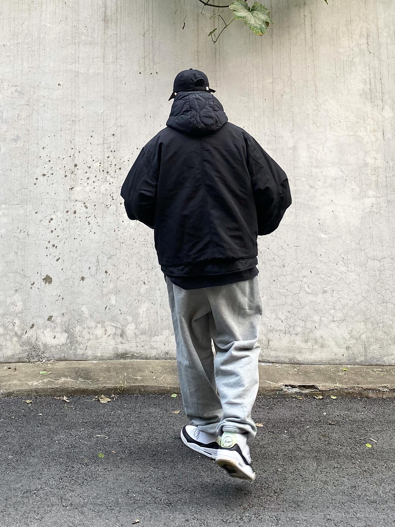 Jordan 3 x Fragment Retro SP White Black, Nike x Stussy NRG ZR Fleece Pants Heather Grey - US/EU 착용 스타일 - 2
