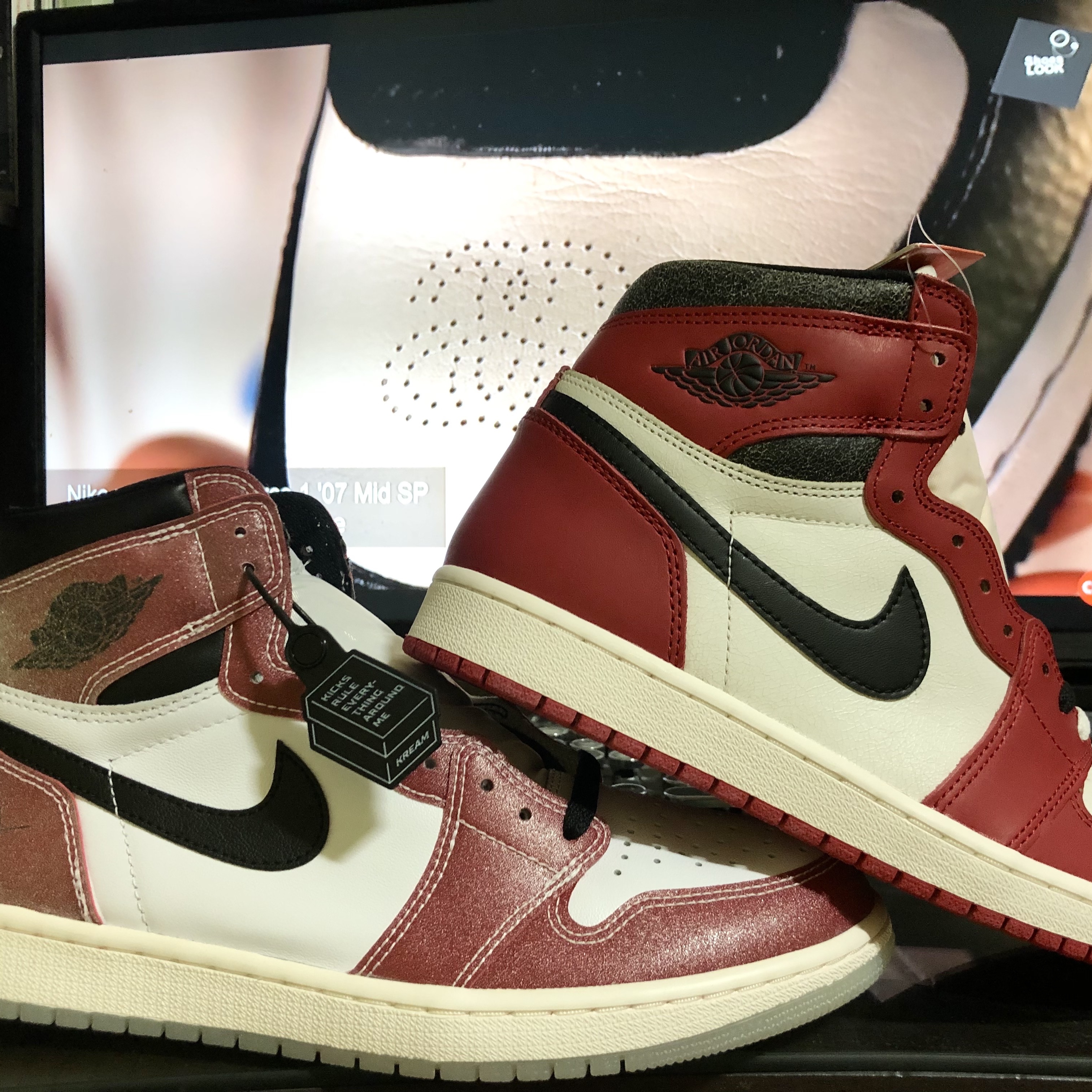 Jordan 1 x Trophy Room Retro High OG SP Chicago, Jordan 1 Retro High OG Chicago 2022 착용 스타일