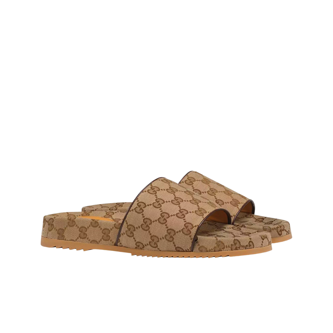 구찌 GG 캔버스 슬라이드 샌들 베이지 에보니(Gucci GG Canvas Slide Sandal Beige Ebony) - 2