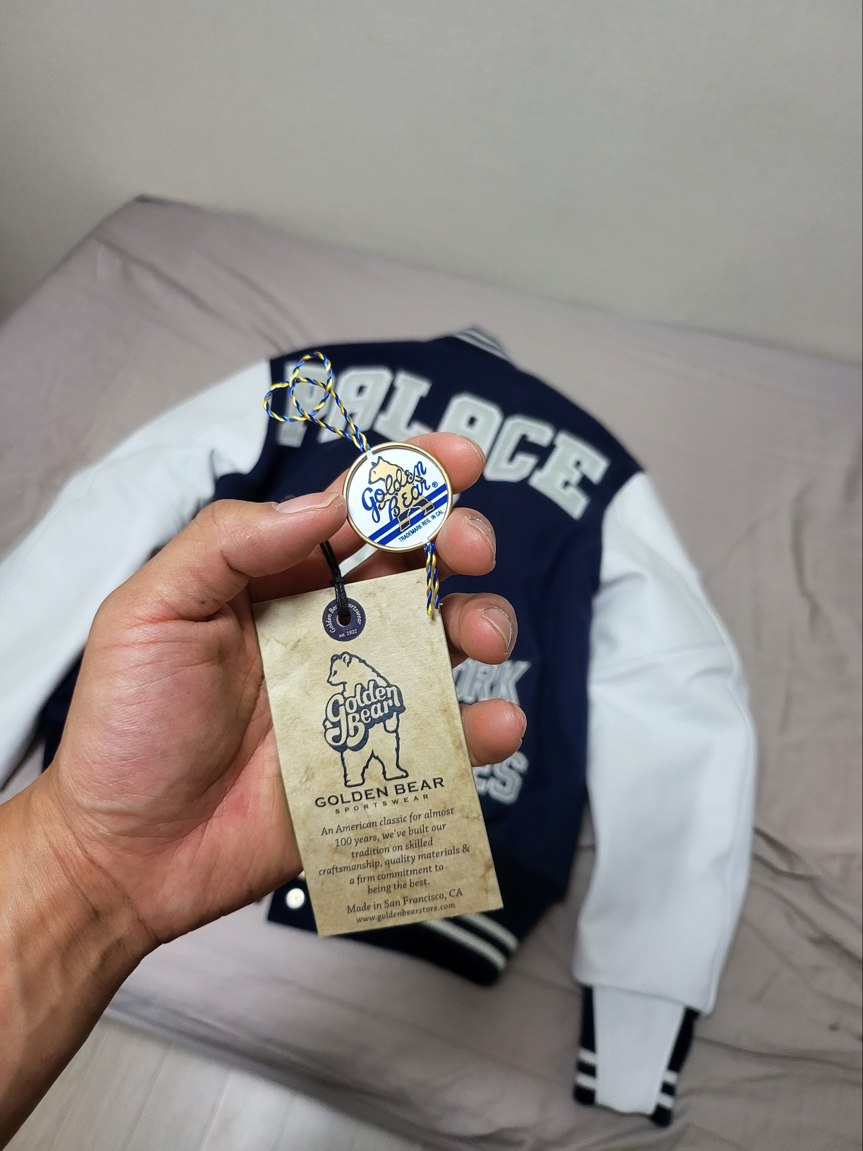 Palace Greek Varsity Jacket Blue - 22FW, Stussy Overdyed Zip Hoodie Grey Heather 2021 착용 스타일 - 4
