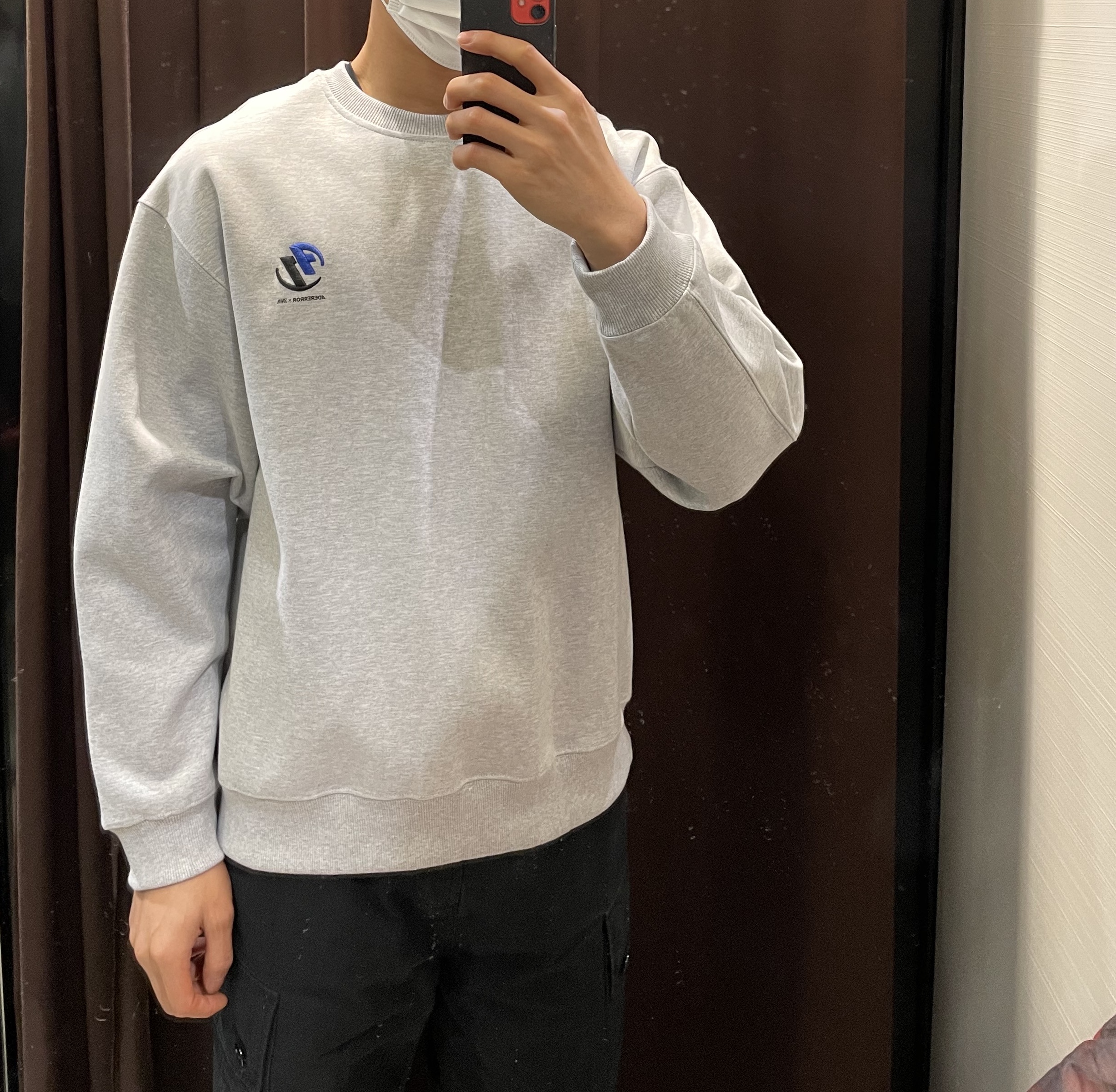 Zara x Ader Error Oversize Sweatshirt Grey 착용 스타일