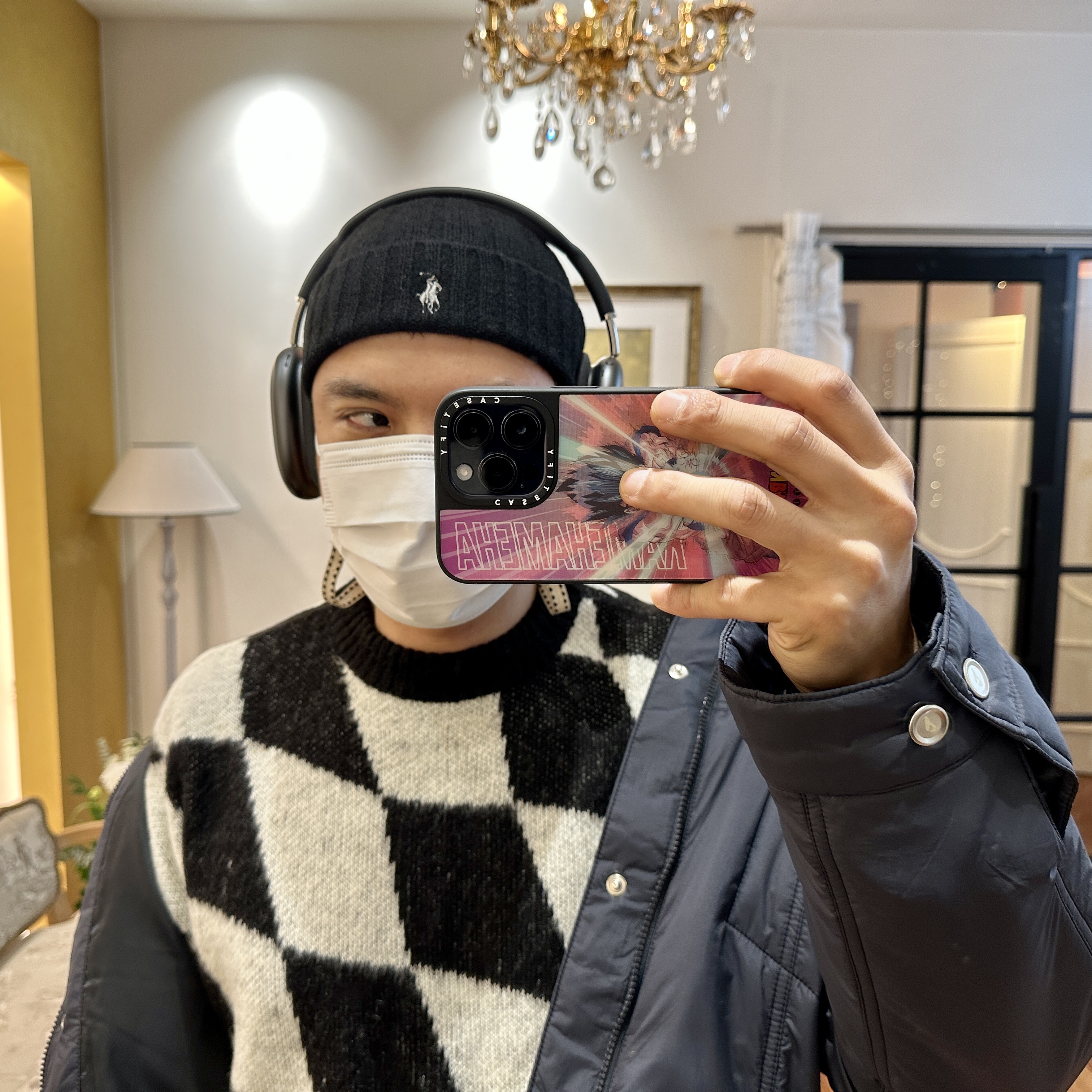 Apple AirPods Max Lightning Space Gray (Korean Ver.), Apple iPhone 14 Pro Max 1TB Deep Purple (Korean Ver.) 착용 스타일 - 1