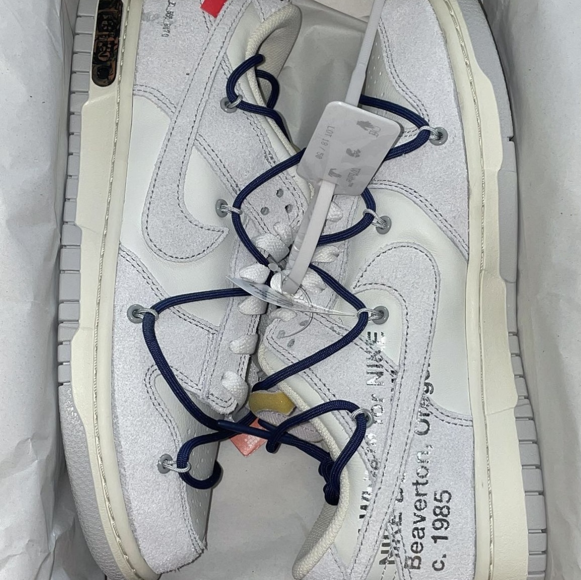 Nike x Off-White Dunk Low The 50 - Lot 18 착용 스타일 - 1
