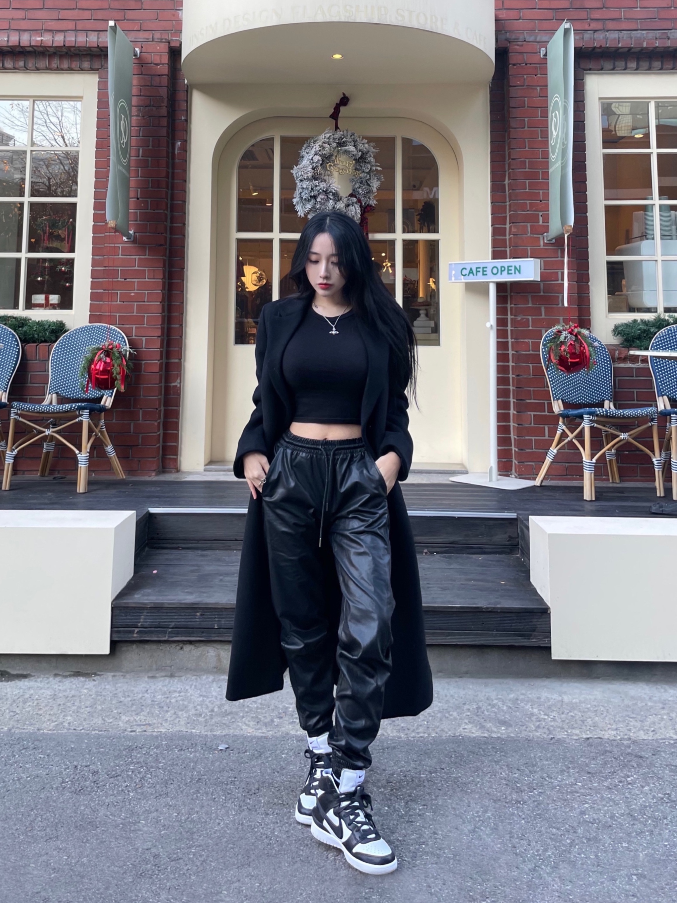 Nike x Ambush Dunk High Black 착용 스타일