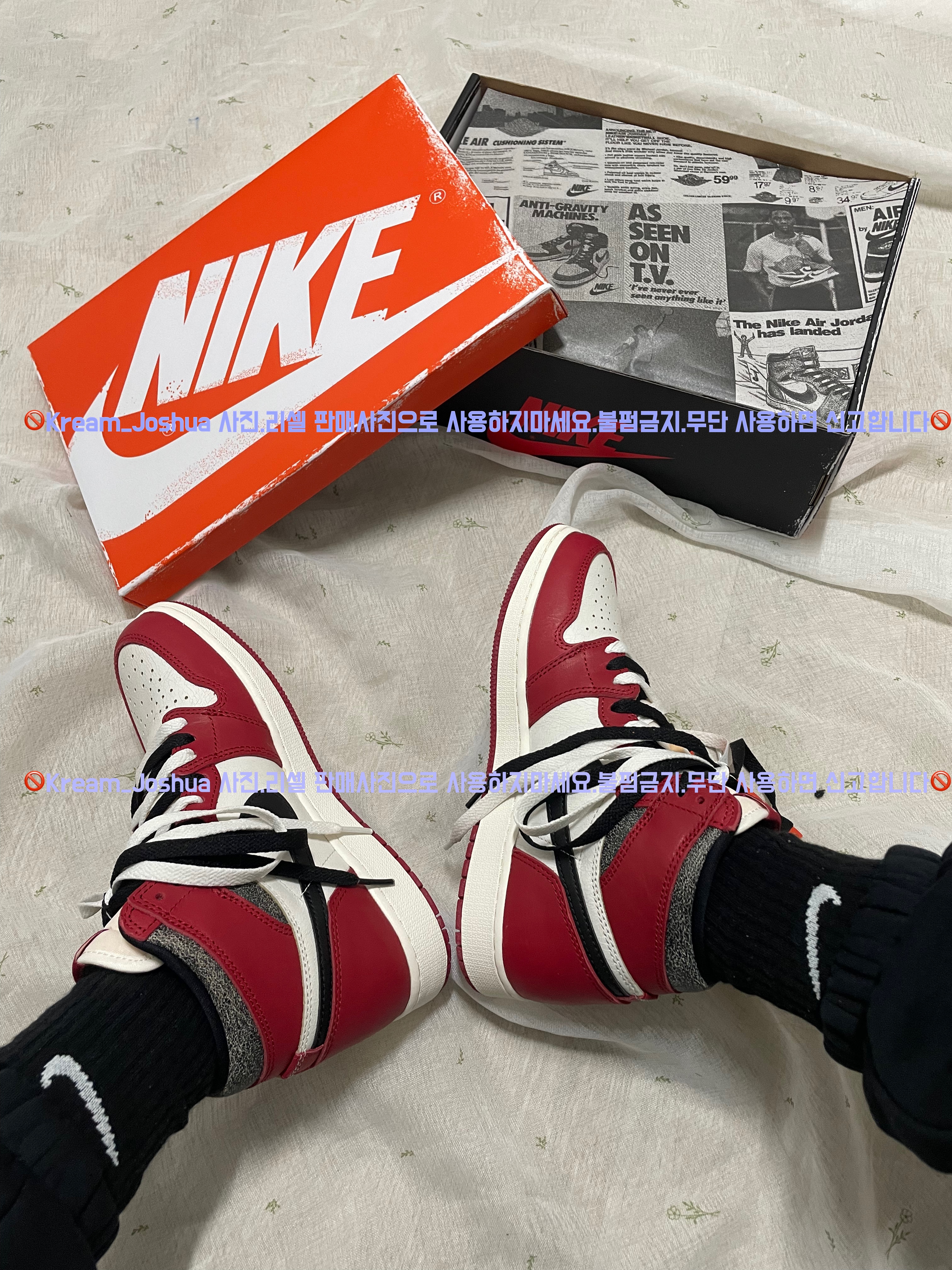 (GS) Jordan 1 Retro High OG Chicago 2022, Jordan 1 Retro High OG Chicago 2022 착용 스타일 - 3
