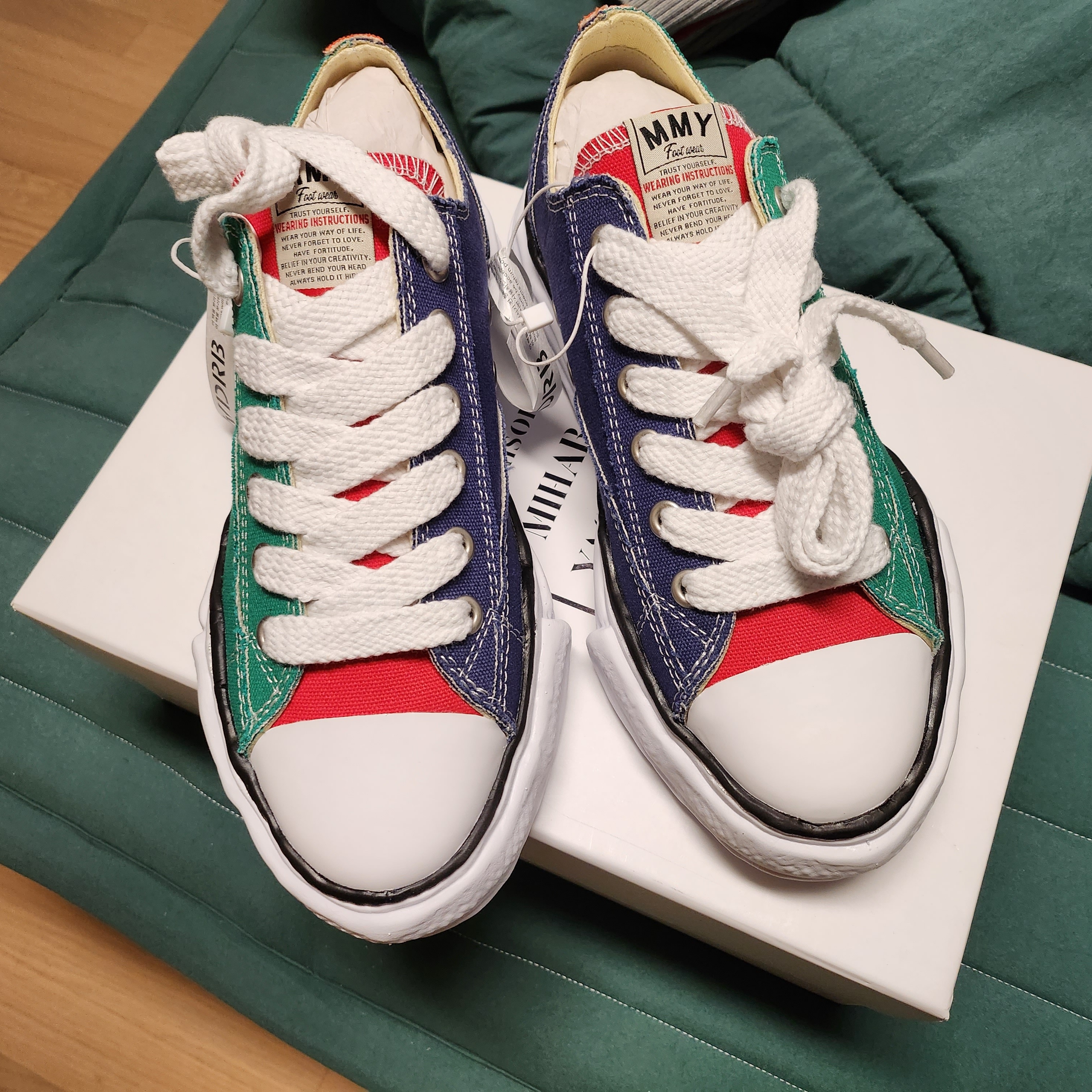 Maison Mihara Yasuhiro Peterson OG Sole Canvas Low Sneakers Multi 착용 스타일 - 3