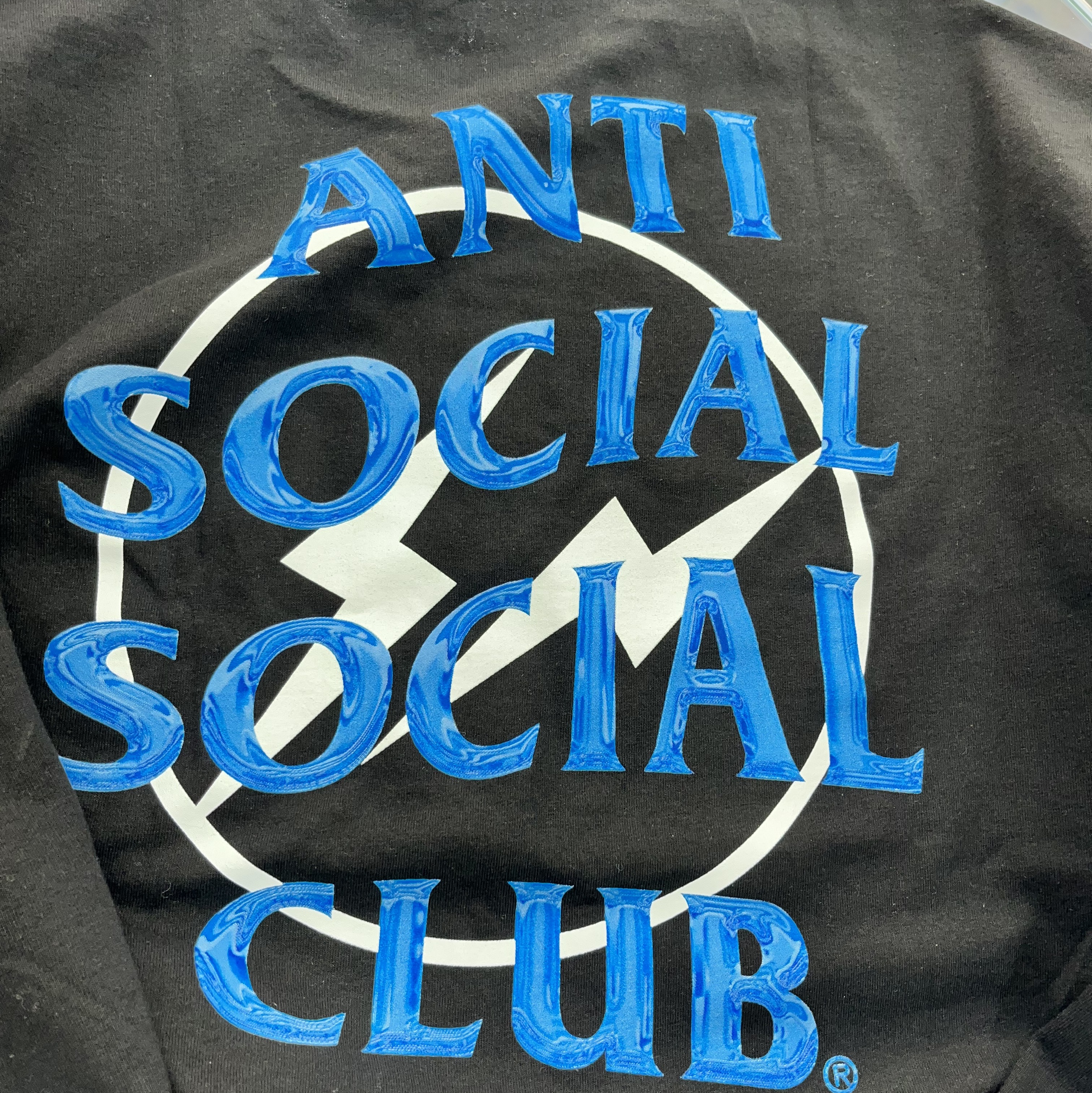 Anti Social Social Club x Fragment Precious Petals T-Shirt Black Blue 착용 스타일 - 1