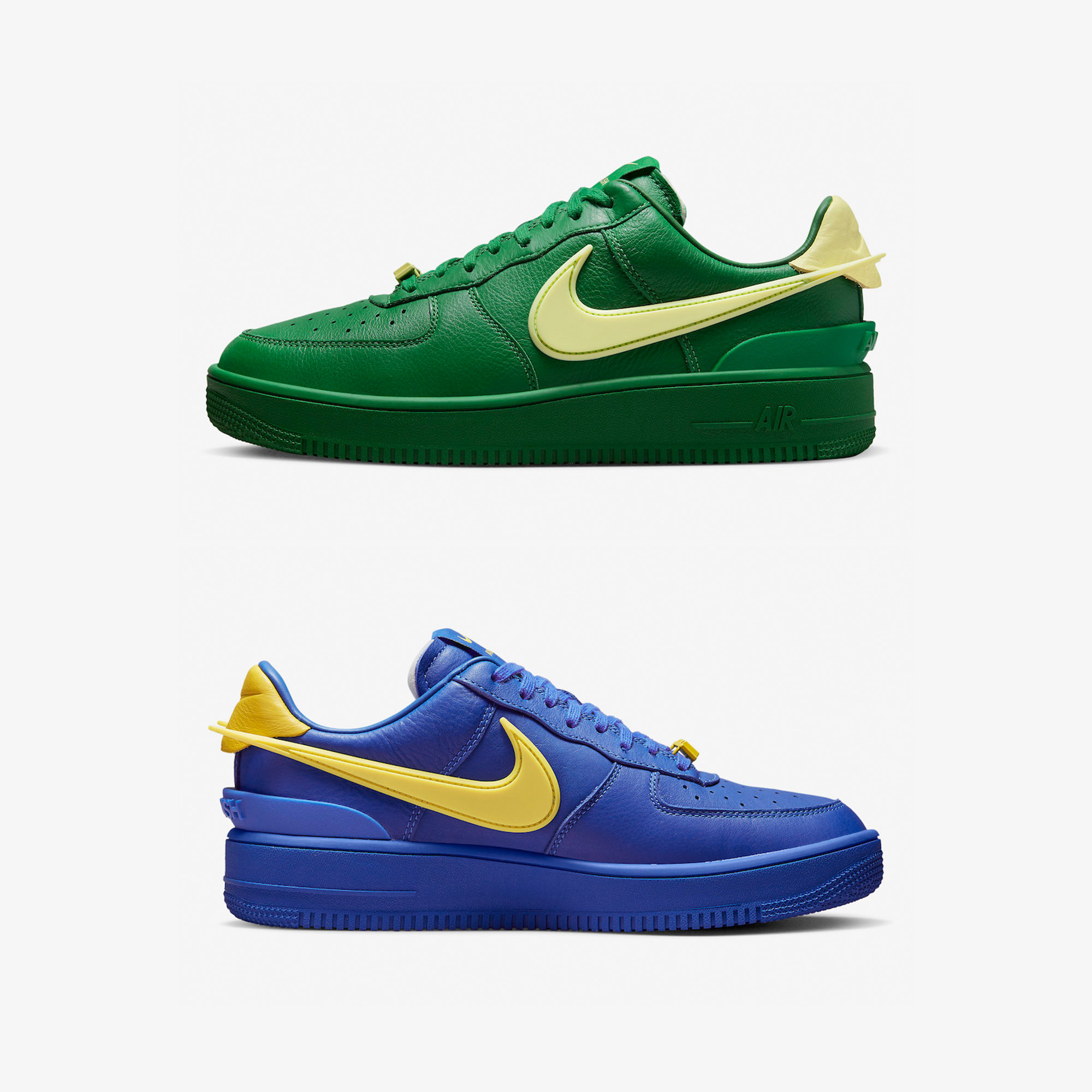 Nike x Ambush Air Force 1 Low SP Pine Green and Citron, Nike x Ambush Air Force 1 Low SP Game Royal and Vivid Sulfur 착용 스타일 - 4