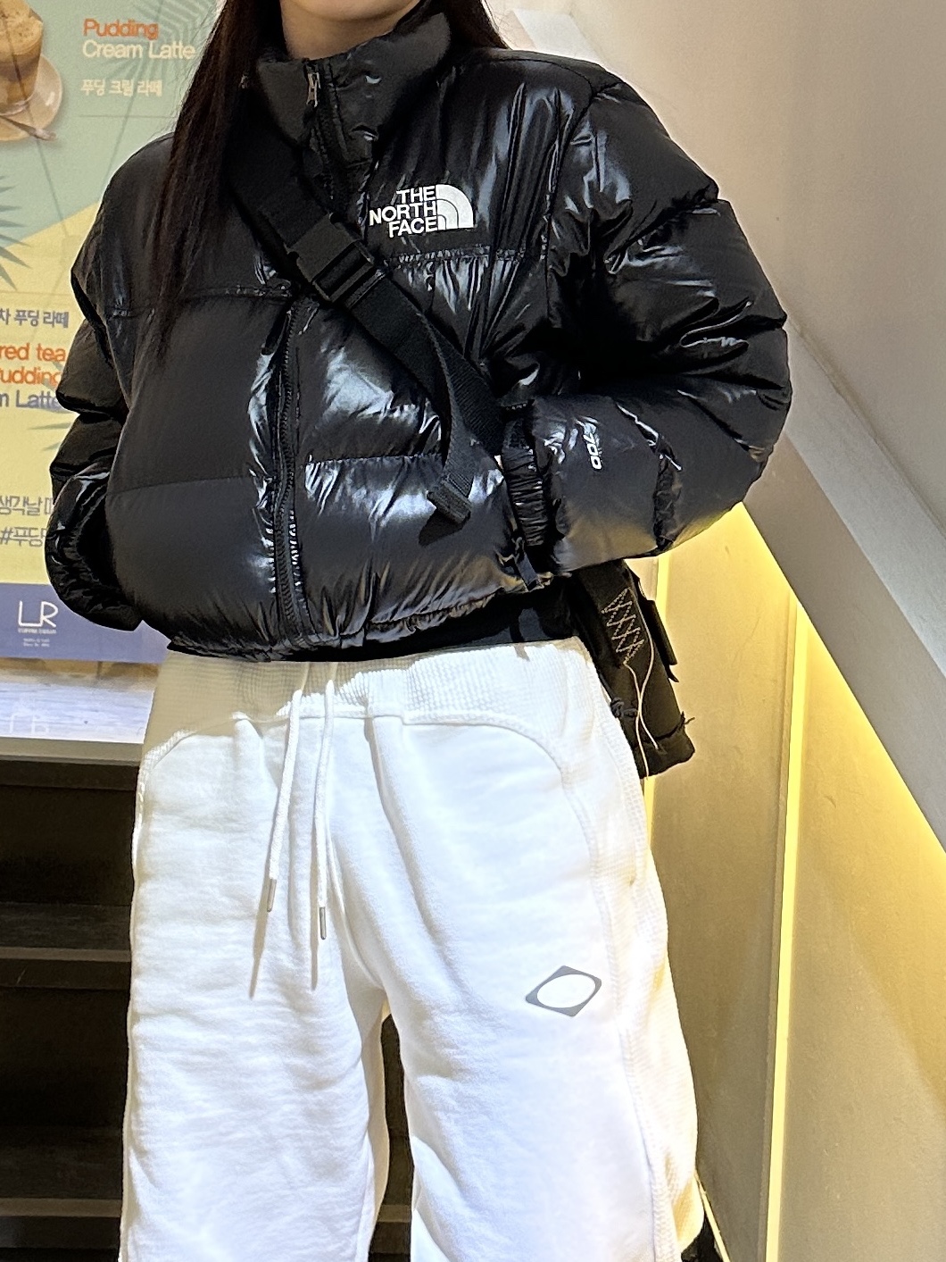 Nike x Ambush Dunk High Black, (W) The North Face Nuptse Short Jacket TNF Black 착용 스타일 - 2