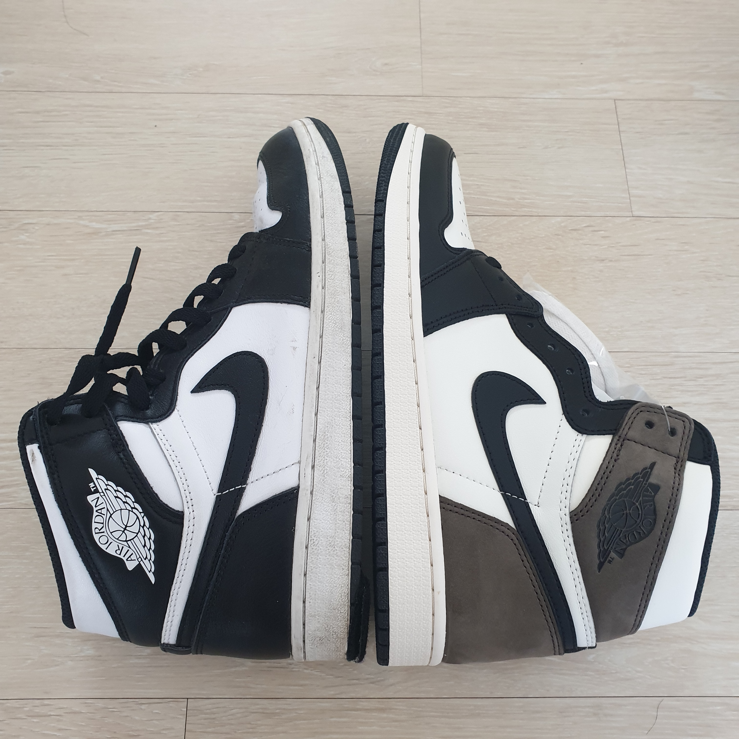 Jordan 1 Retro High OG Black Mocha, Jordan 1 Retro High OG Black White 2014 착용 스타일 - 2