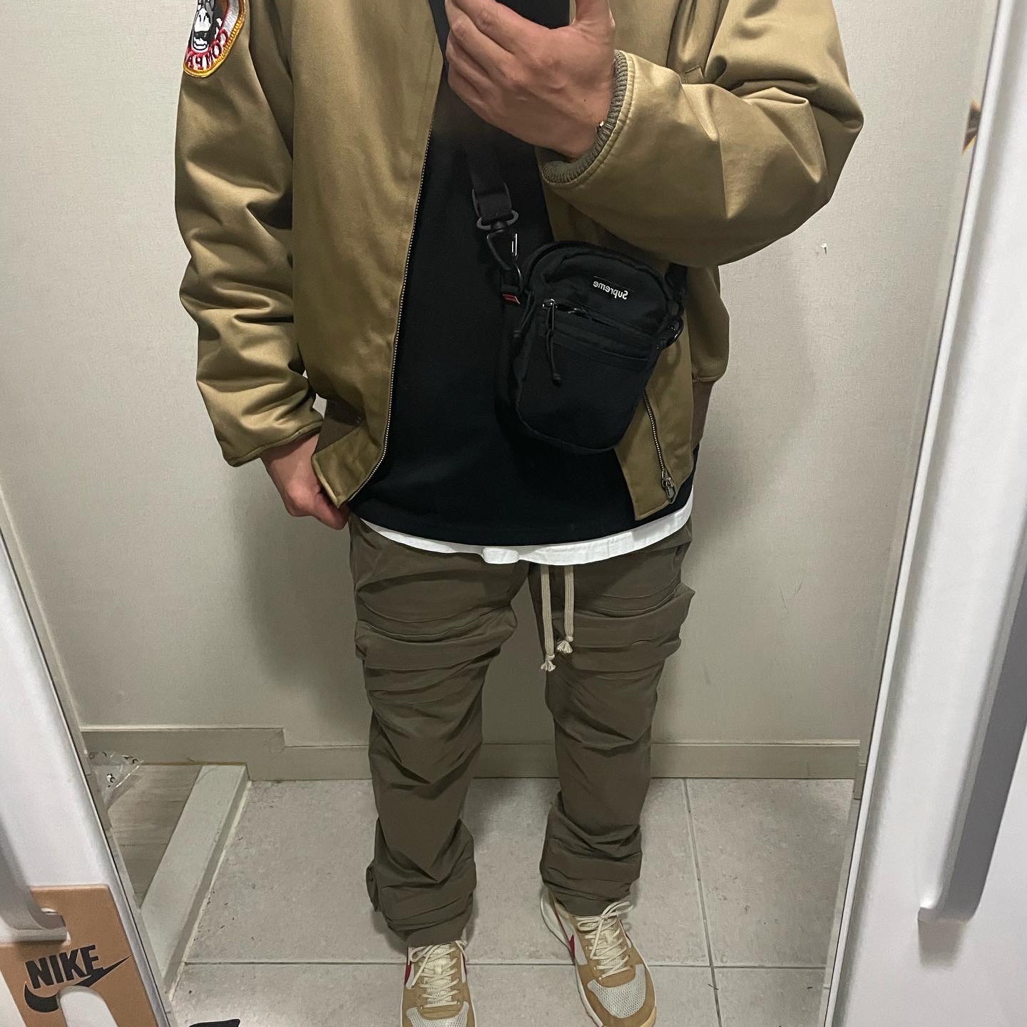 Nike x Tom Sachs Mars Yard Shoe 2.0 Space Camp, Nike NRG ACG SSNL Lungs Long Sleeve T-Shirt Black - Asia 착용 스타일 - 2
