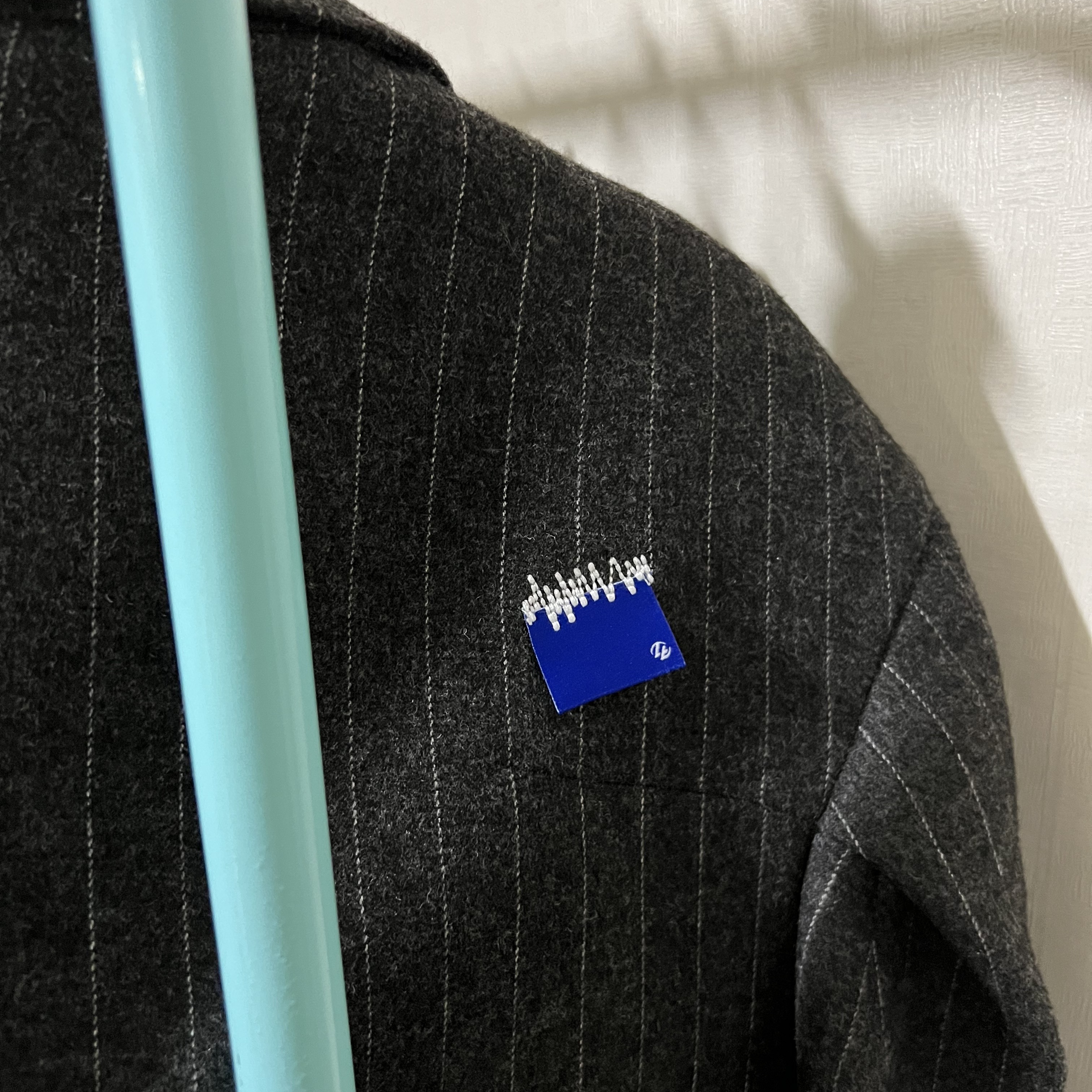 Zara x Ader Error Striped Oversize Blazer Grey 착용 스타일