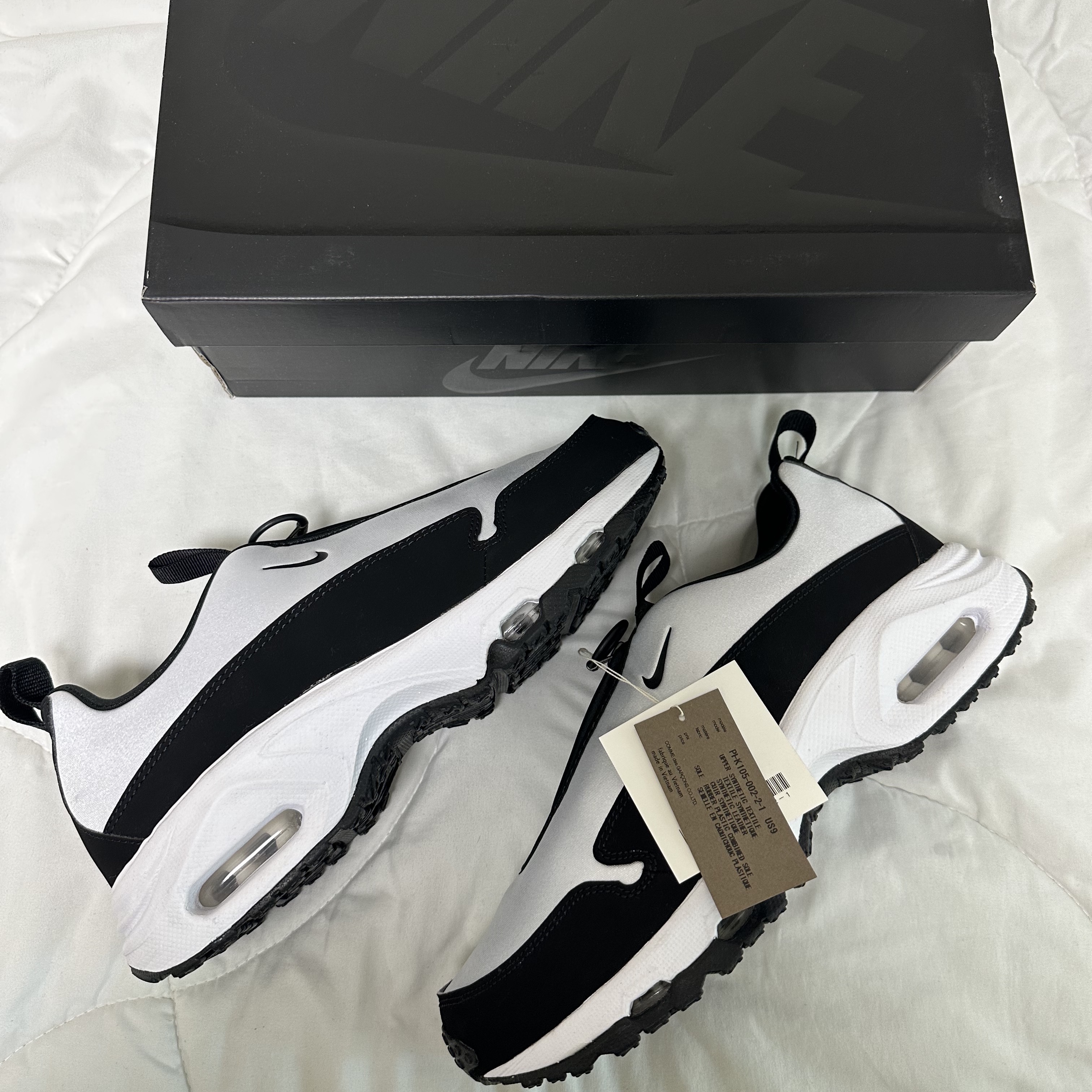 Nike x Comme des Garcons Homme Plus Air Max Sunder SP White Black 착용 스타일