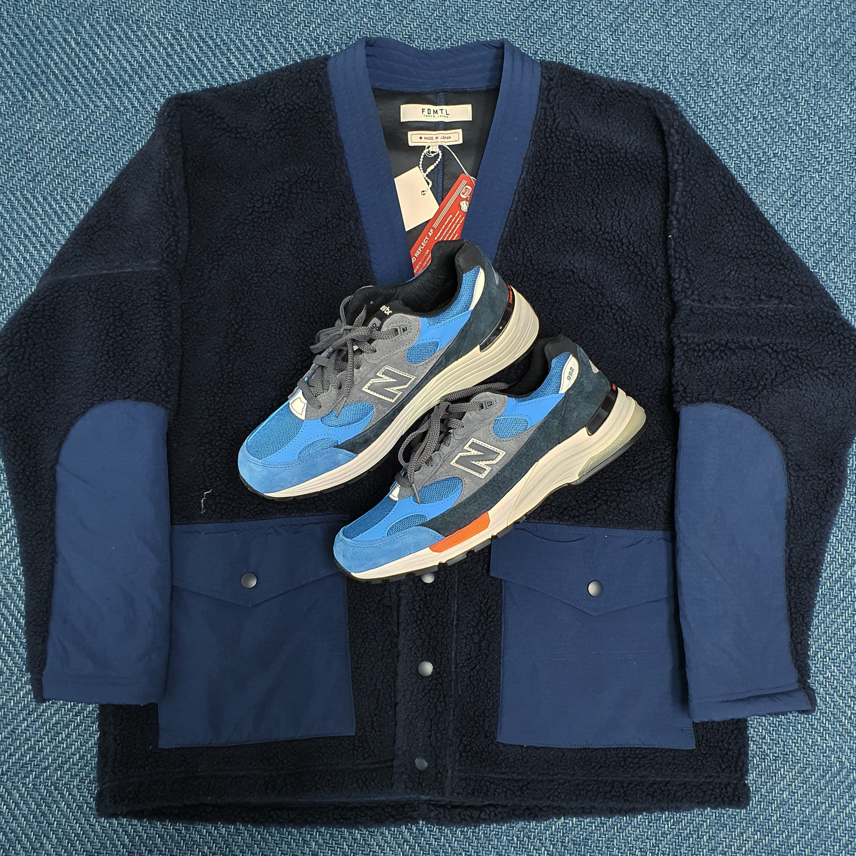 New Balance 992 Made in USA Blue Grey 착용 스타일