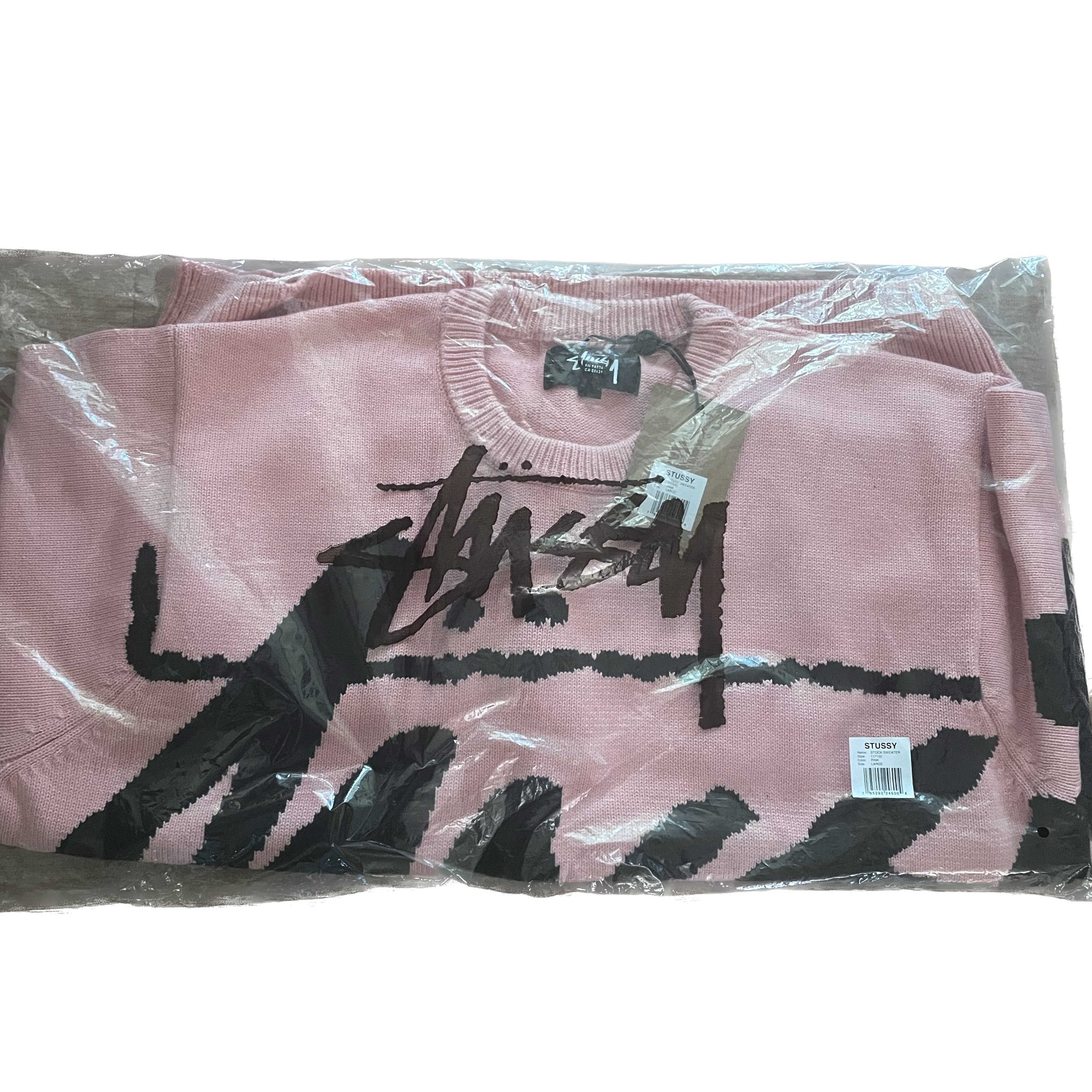 Stussy Stock Sweater Pink 착용 스타일