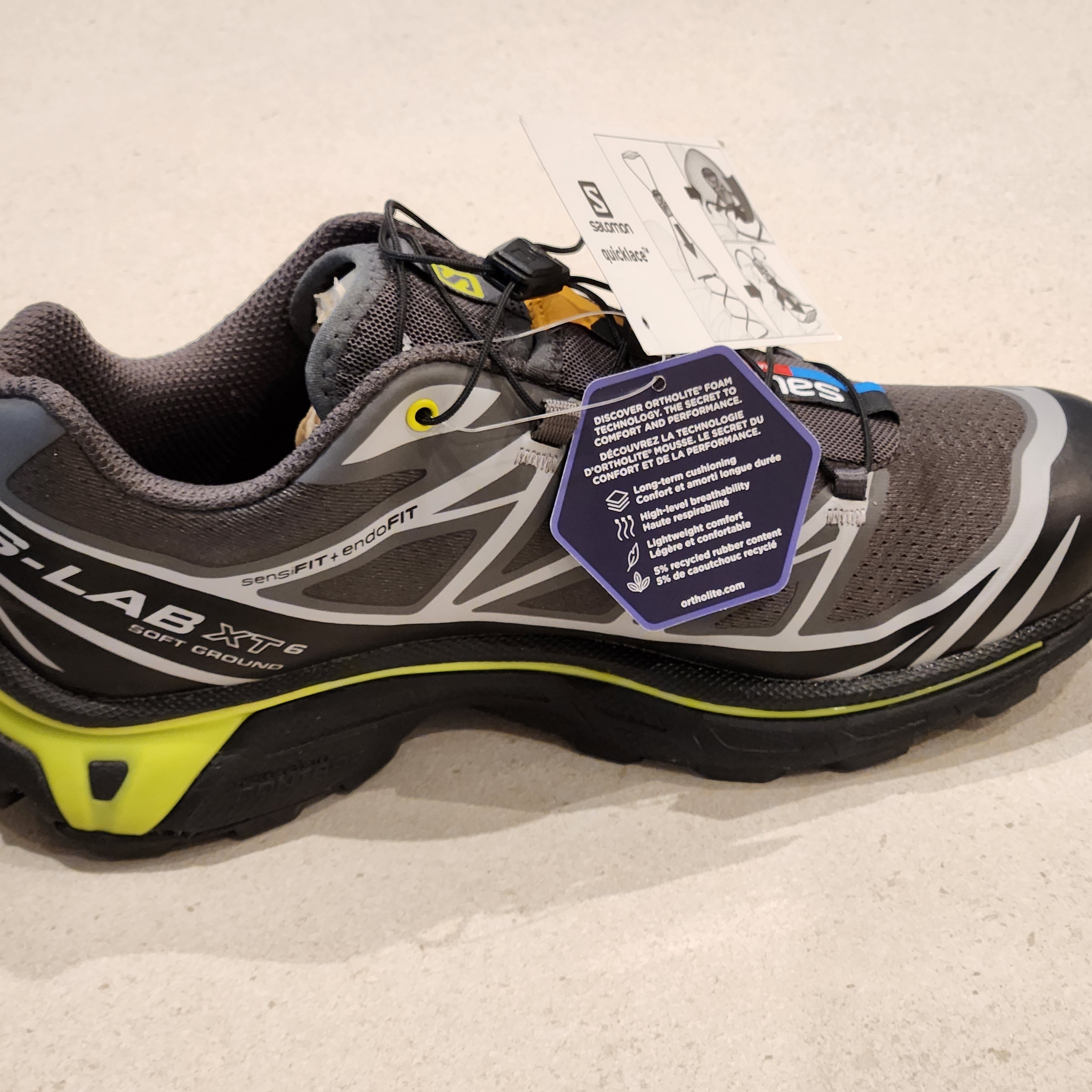 Salomon XT-6 Black Evening Primrose 착용 스타일 - 3