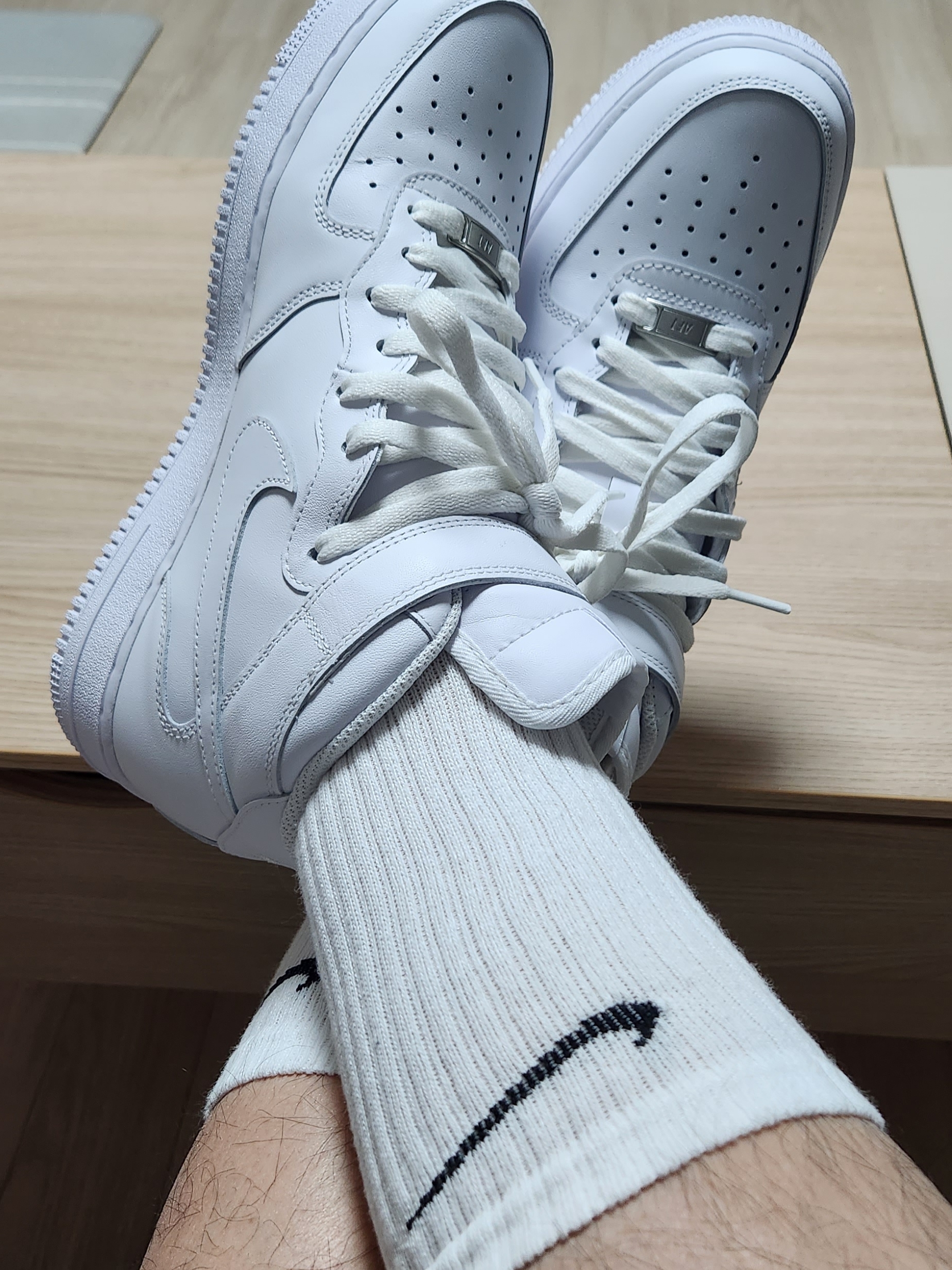 Nike Air Force 1 Mid '07 White 착용 스타일 - 1