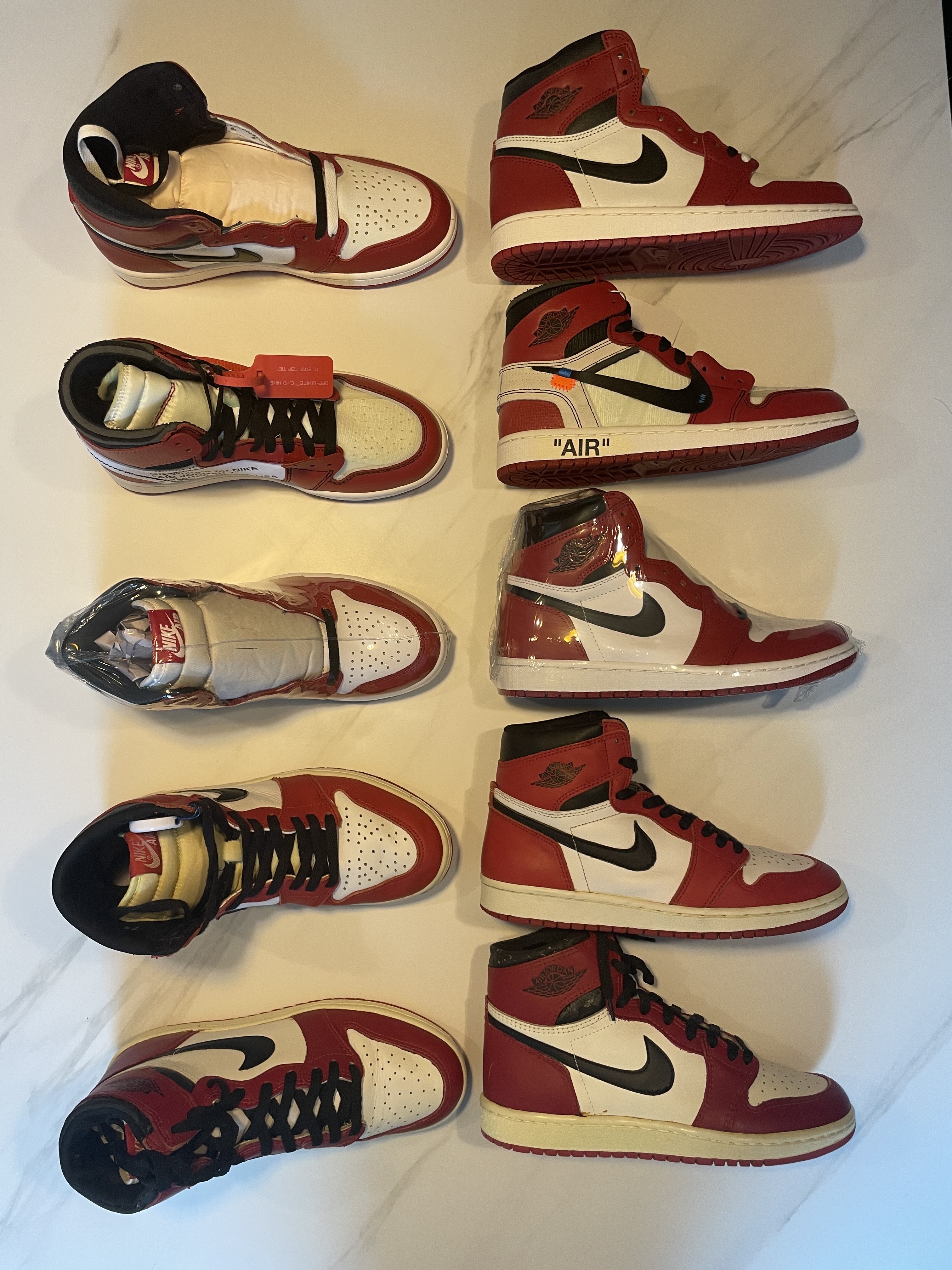 Jordan 1 OG Chicago 1985, Jordan 1 Retro Chicago 1994 착용 스타일