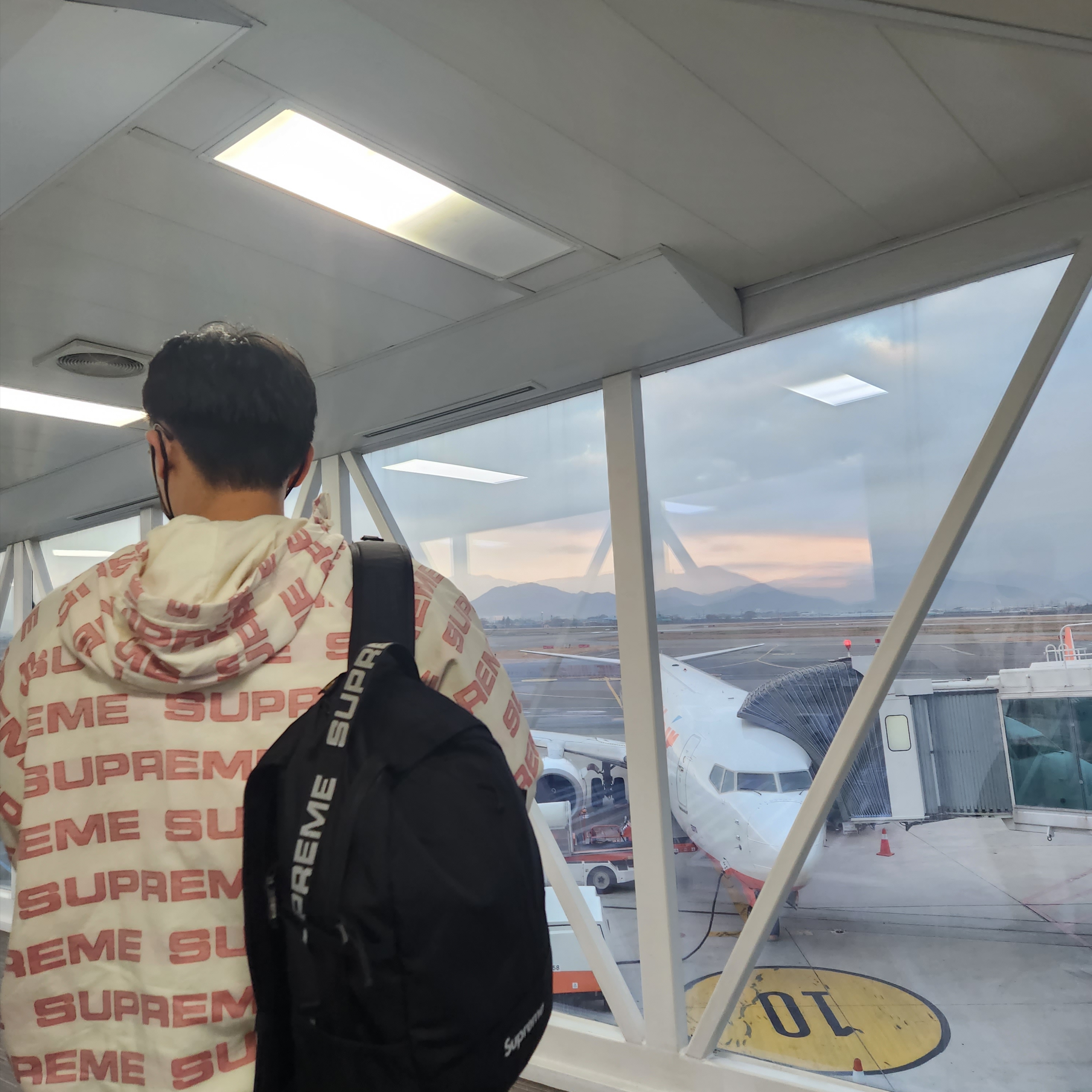Supreme Backpack Black - 18SS, Supreme Logo Ripstop Hooded Track Jacket Natural - 21FW 착용 스타일