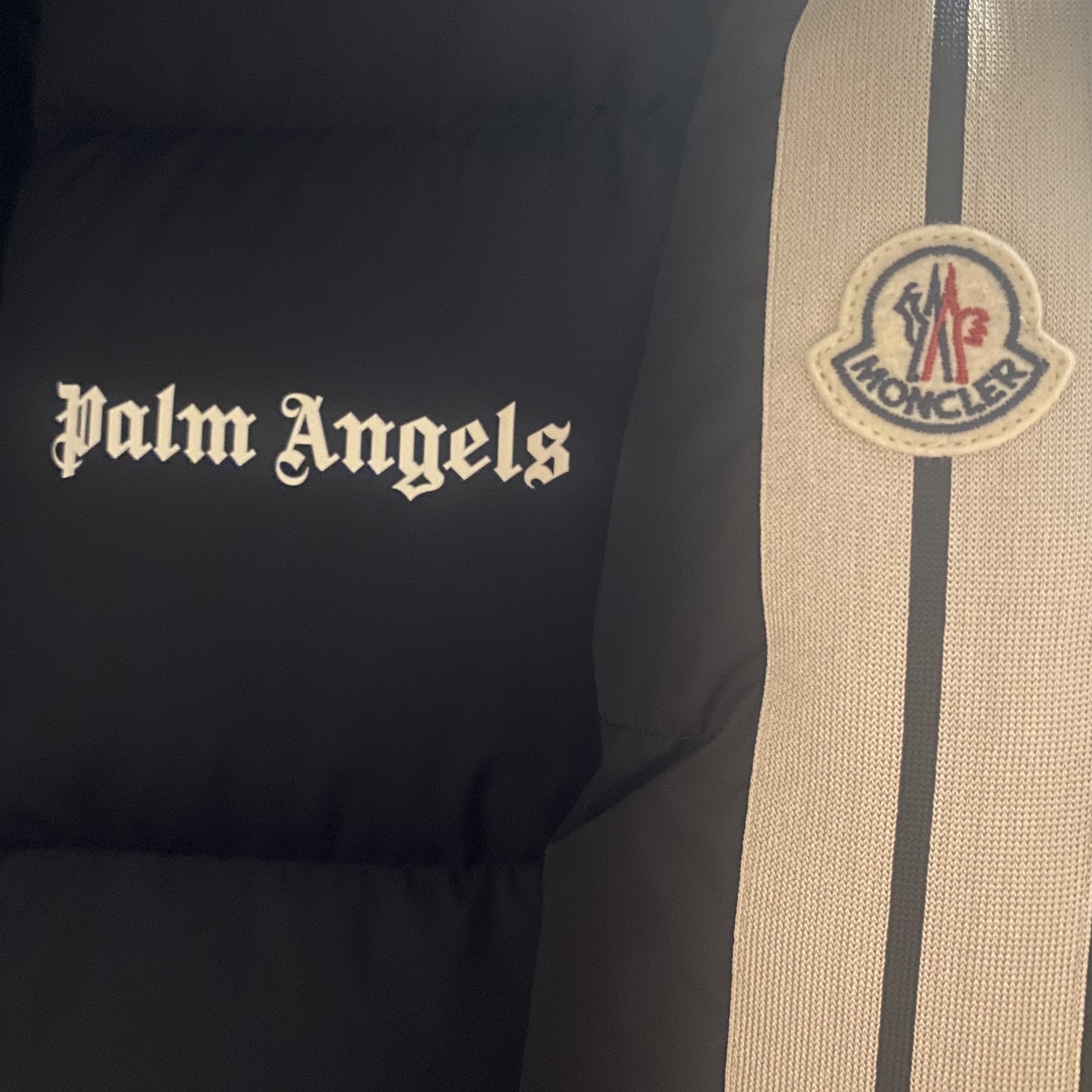 Moncler x Palm Angels Rodman Short Down Jacket Black - 21FW, Moncler x Palm Angels Rodman Short Down Jacket Black - 22FW 착용 스타일