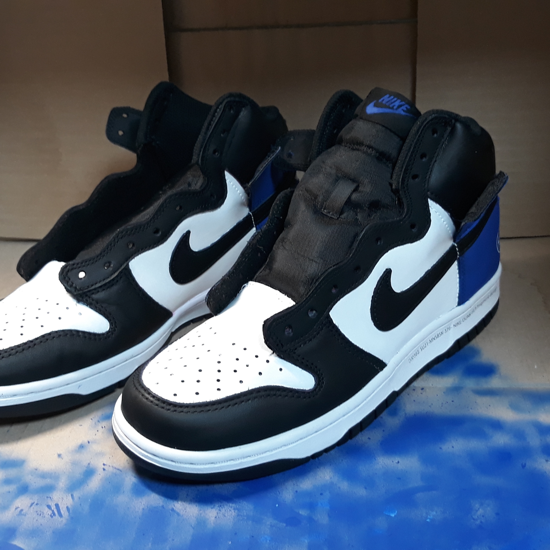 Nike x Fragment Dunk High Black 착용 스타일 - 1