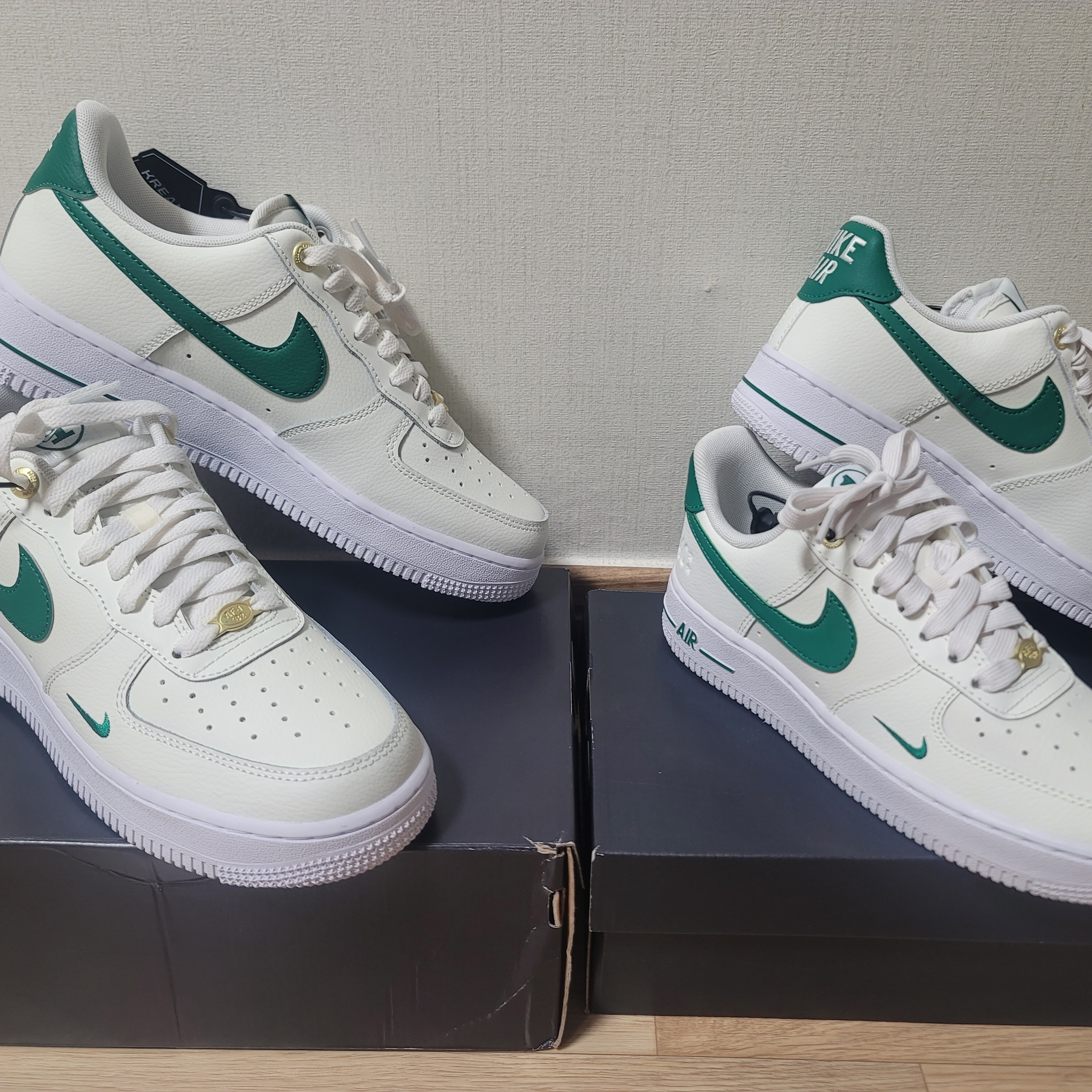 Nike Air Force 1 '07 LV8 40th Anniversary Join Forces Sail Malachite, (W) Nike Air Force 1 '07 SE 40th Anniversary Join Forces Sail Malachite 착용 스타일
