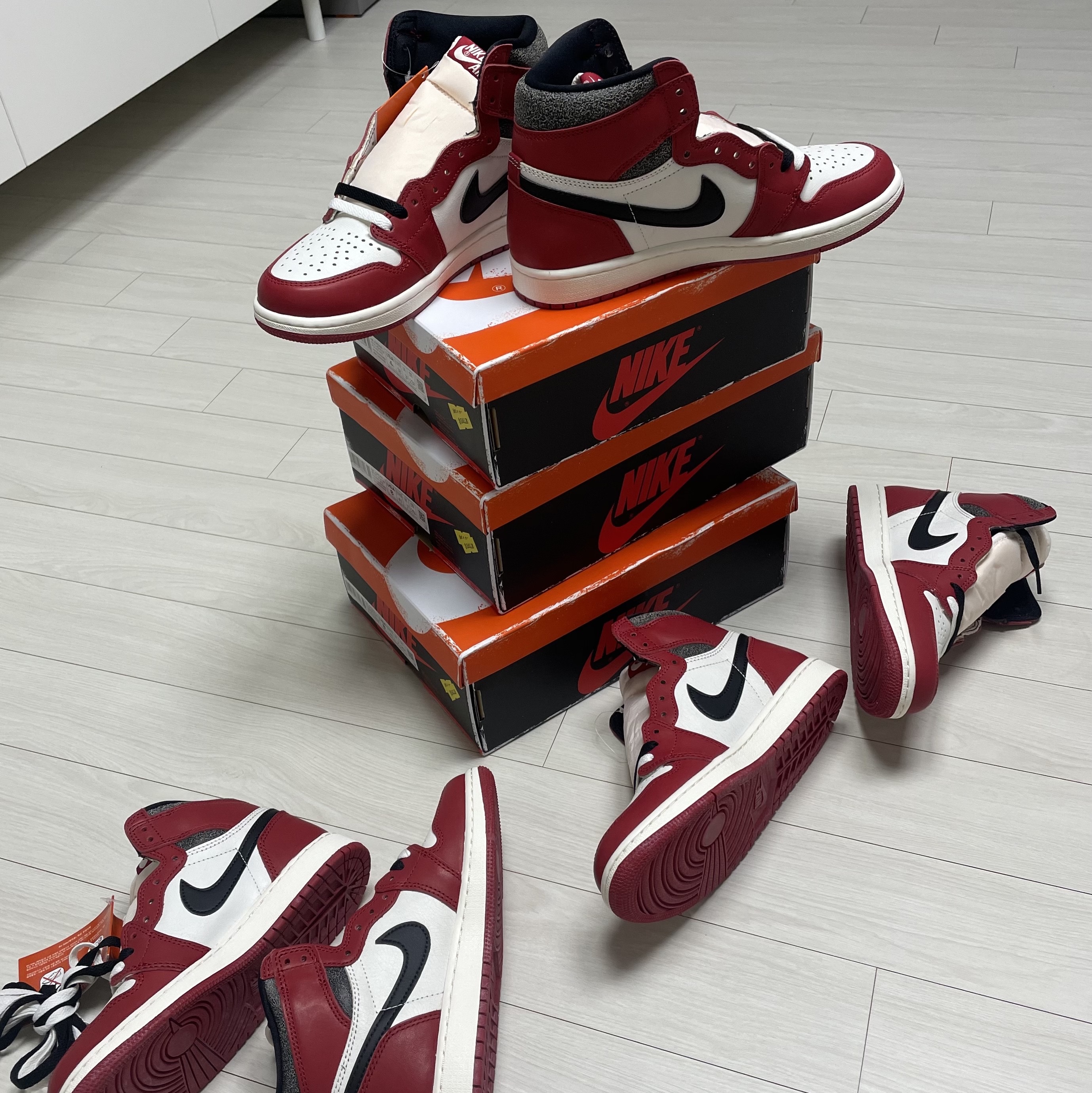 Jordan 1 Retro High OG Chicago 2022, (GS) Jordan 1 Retro High OG Chicago 2022 착용 스타일