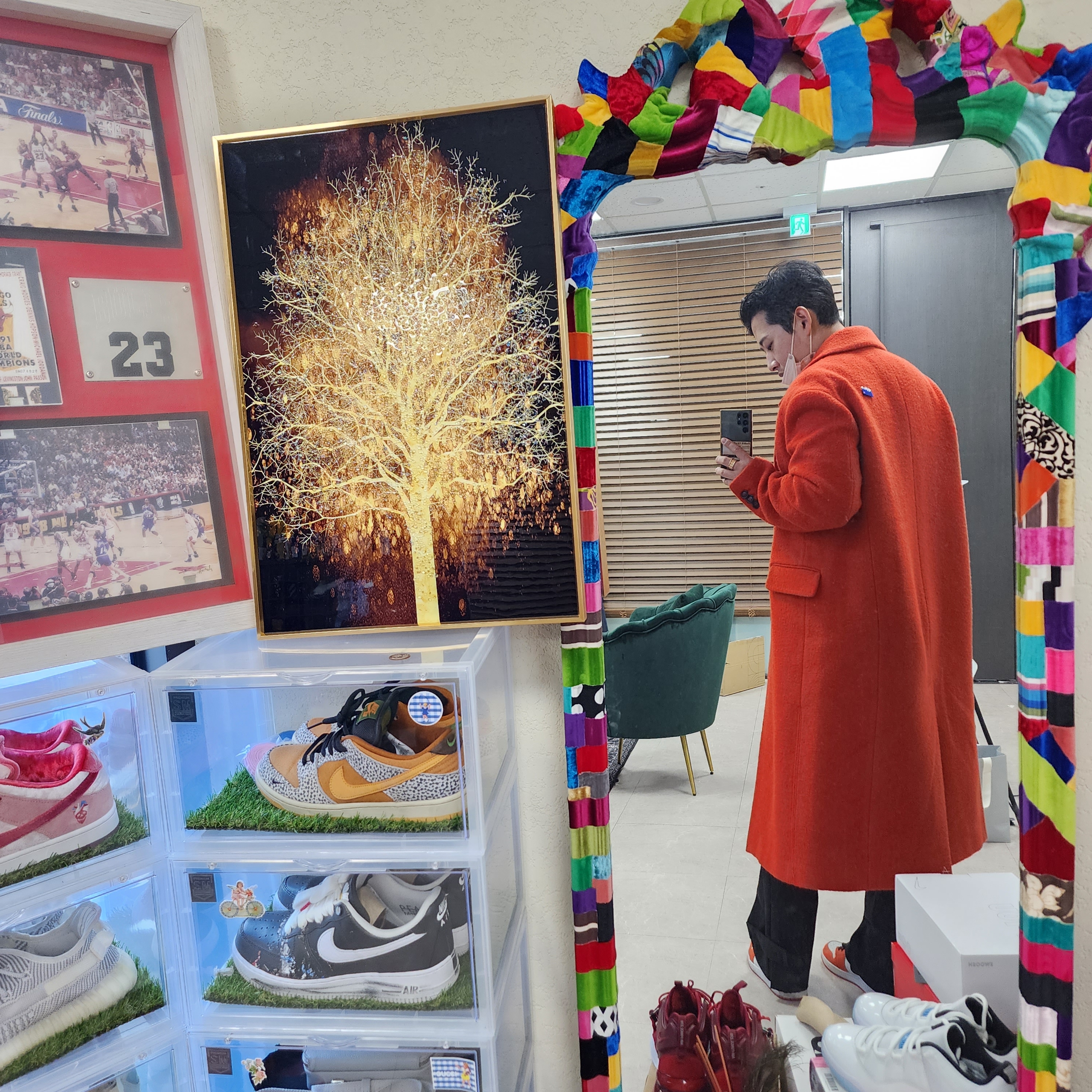 Zara x Ader Error Wool Blend Oversize Coat Orange, Jordan 1 Low OG Starfish 착용 스타일 - 2