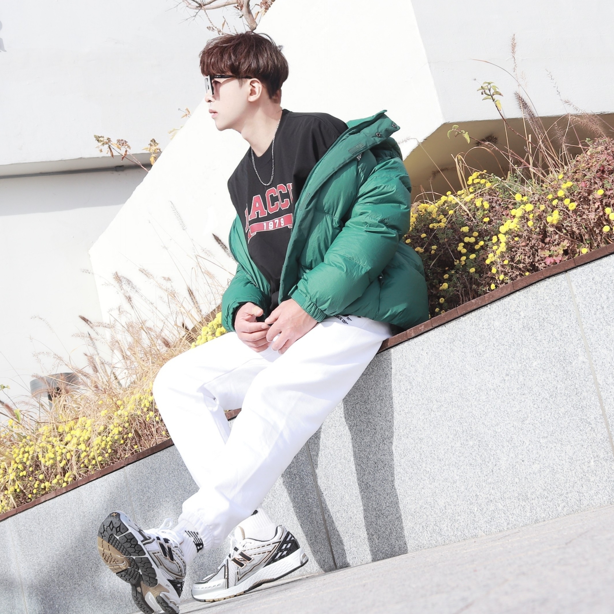 New Balance 1906R White Gold 착용 스타일 - 2